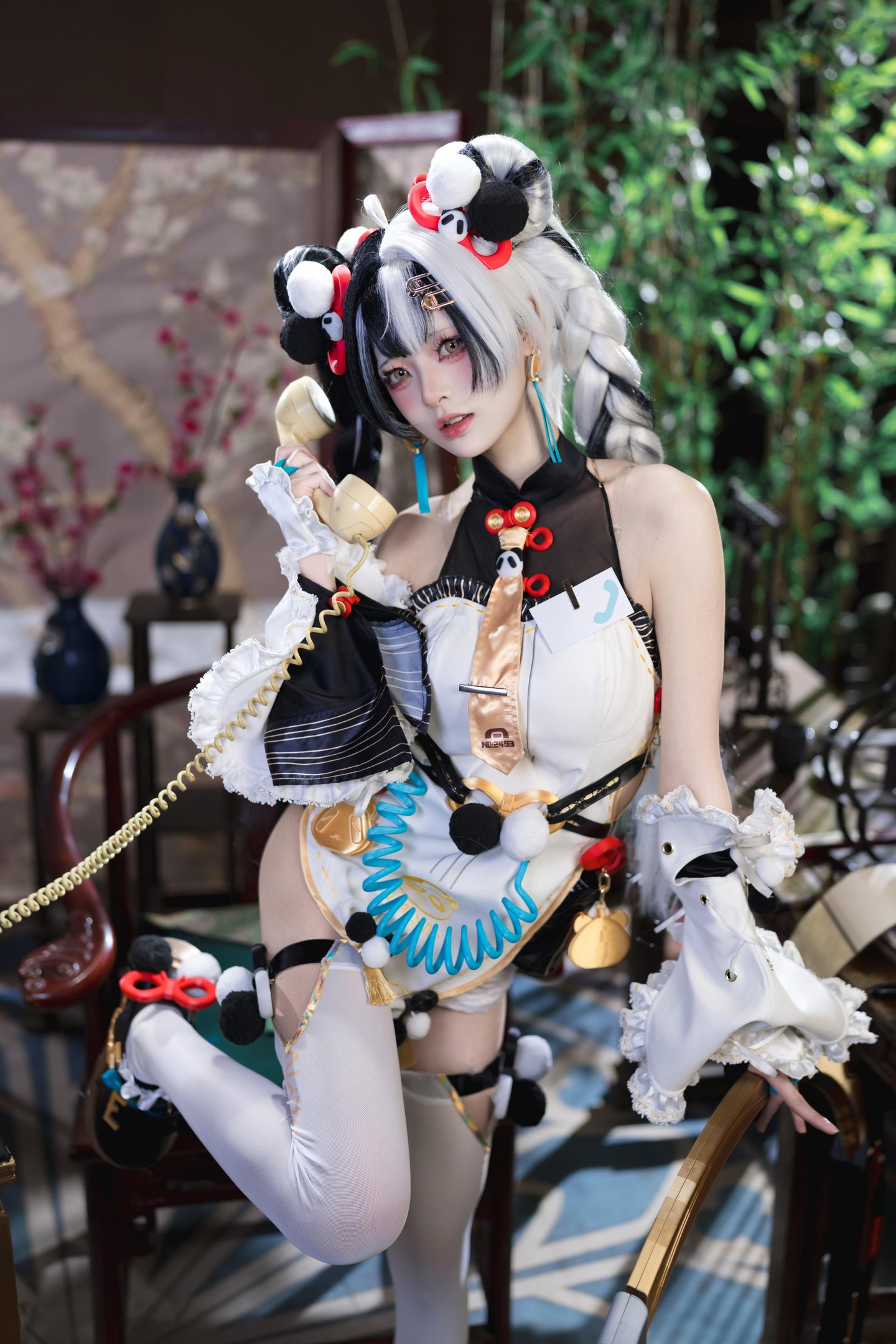 [costume] Cửu Thất Miêu - Liêu Âm: Bạch Tơ Mỹ Đùi, Lộ Vai, Ngực Đầy Đặn, Phong Cách Đông Phương Cổ Điển 41P