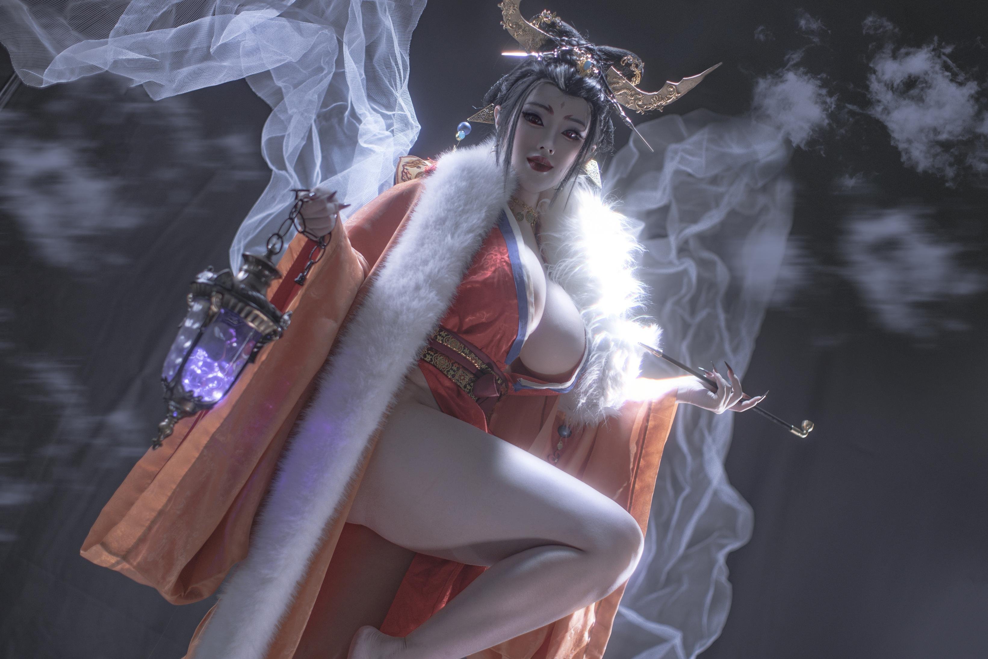 '[cosplay] TiTi - Hồ Ly Vô Thường: Phong Cách Cổ Điển Dưới Khói Sương, Vẻ Đẹp Quyến Rũ và Trang Phục Lộng Lẫy 91P'