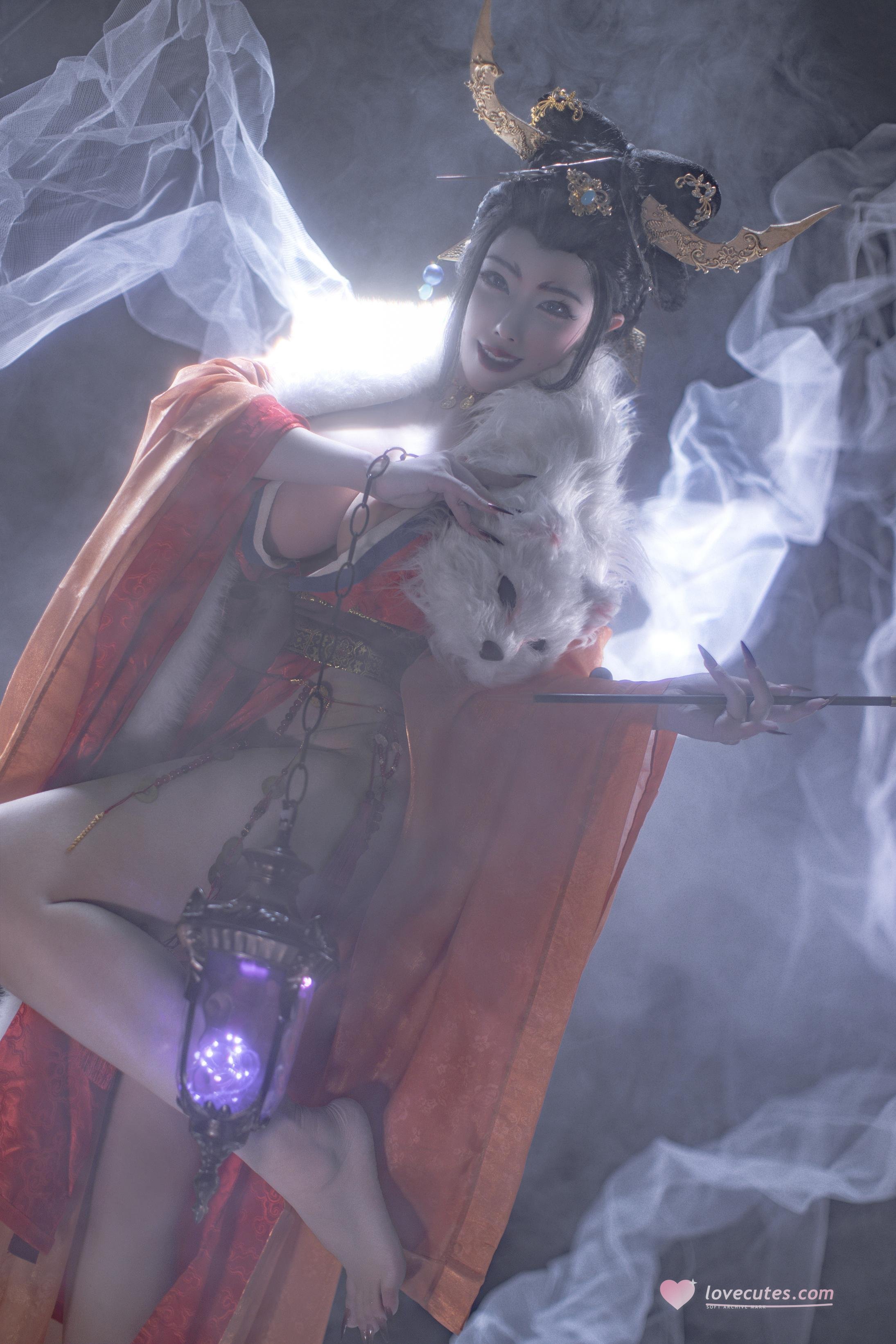 '[cosplay] TiTi - Hồ Ly Vô Thường: Phong Cách Cổ Điển Dưới Khói Sương, Vẻ Đẹp Quyến Rũ và Trang Phục Lộng Lẫy 91P'
