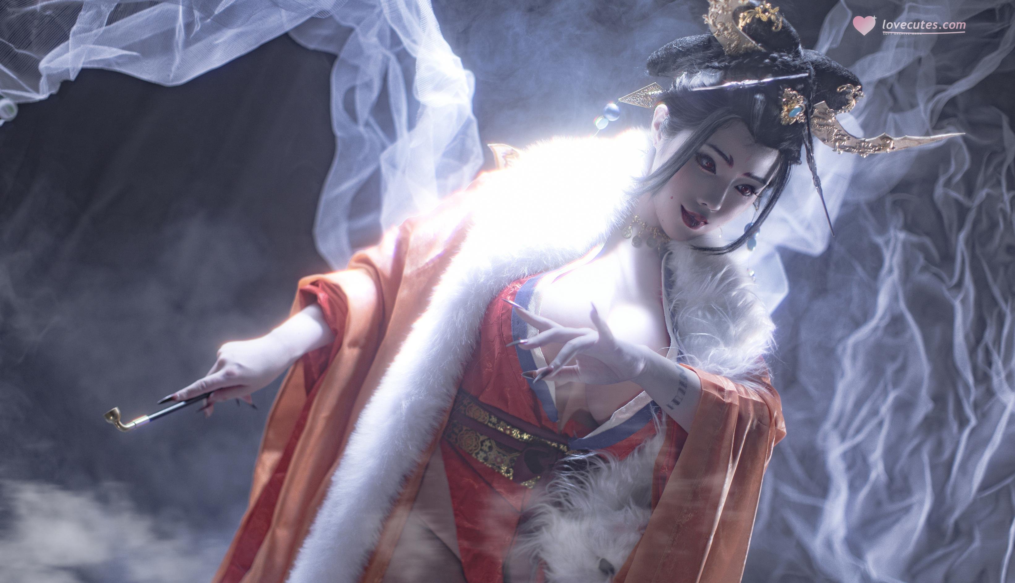 '[cosplay] TiTi - Hồ Ly Vô Thường: Phong Cách Cổ Điển Dưới Khói Sương, Vẻ Đẹp Quyến Rũ và Trang Phục Lộng Lẫy 91P'