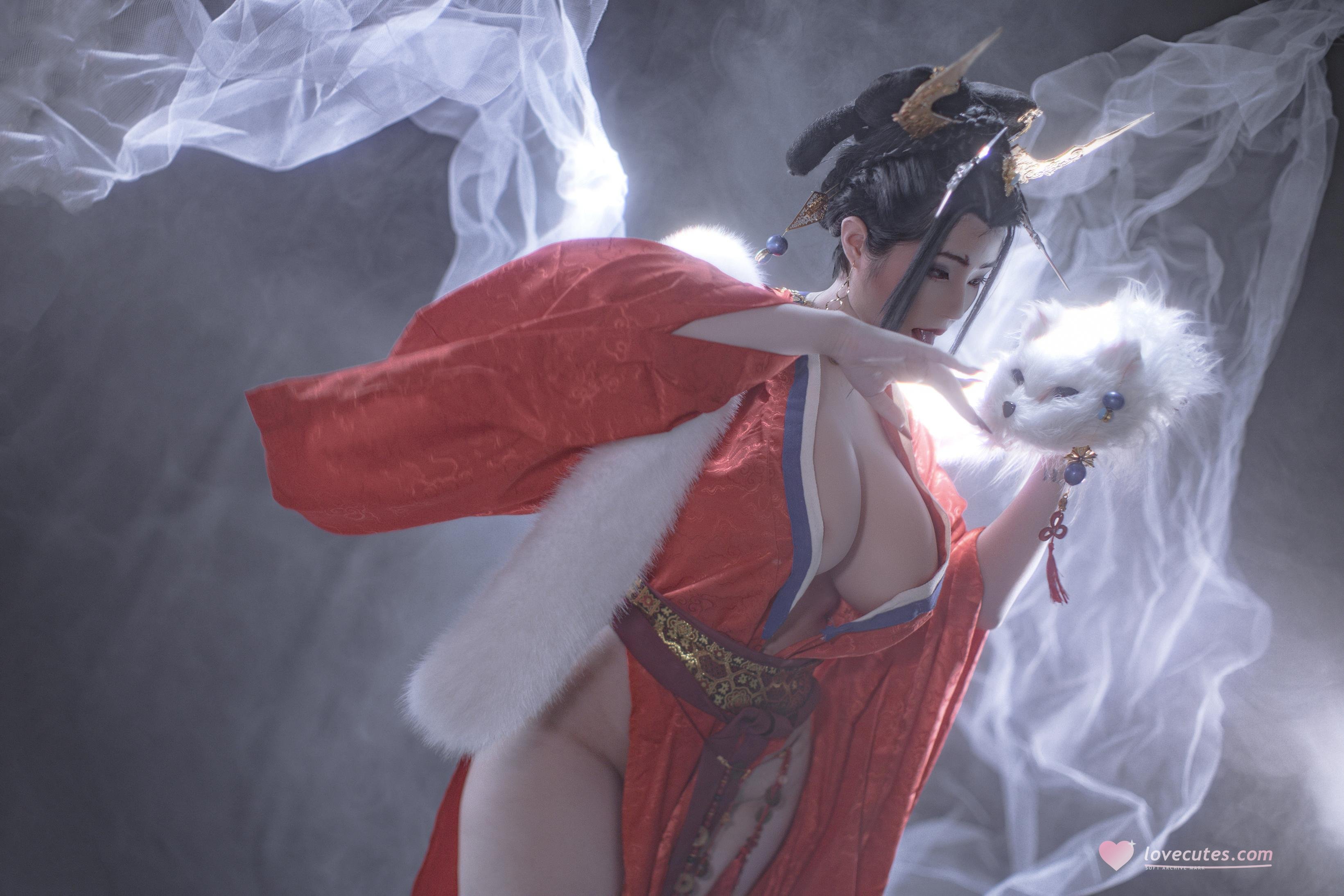 [cospaly] 鈦合金TiTi - 無常狐：煙霧繚繞下的狐系古風造型 妖豔冷艷氣質與華麗服飾呈現 91P