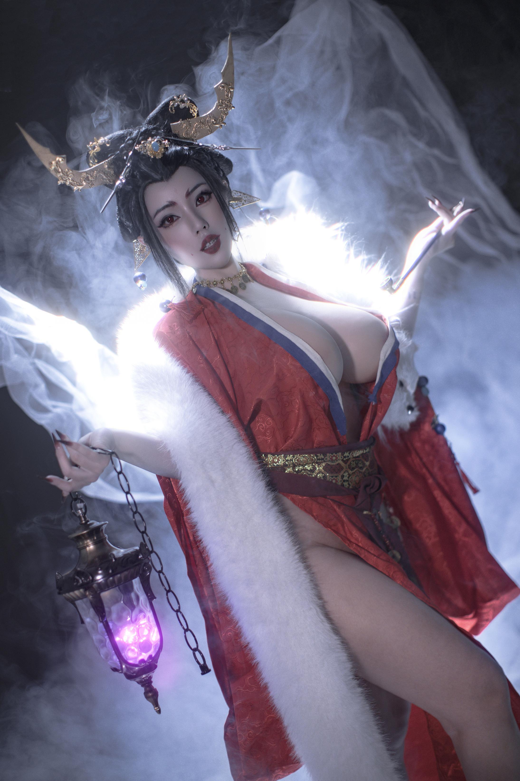 [cospaly] 鈦合金TiTi - 無常狐：煙霧繚繞下的狐系古風造型 妖豔冷艷氣質與華麗服飾呈現 91P