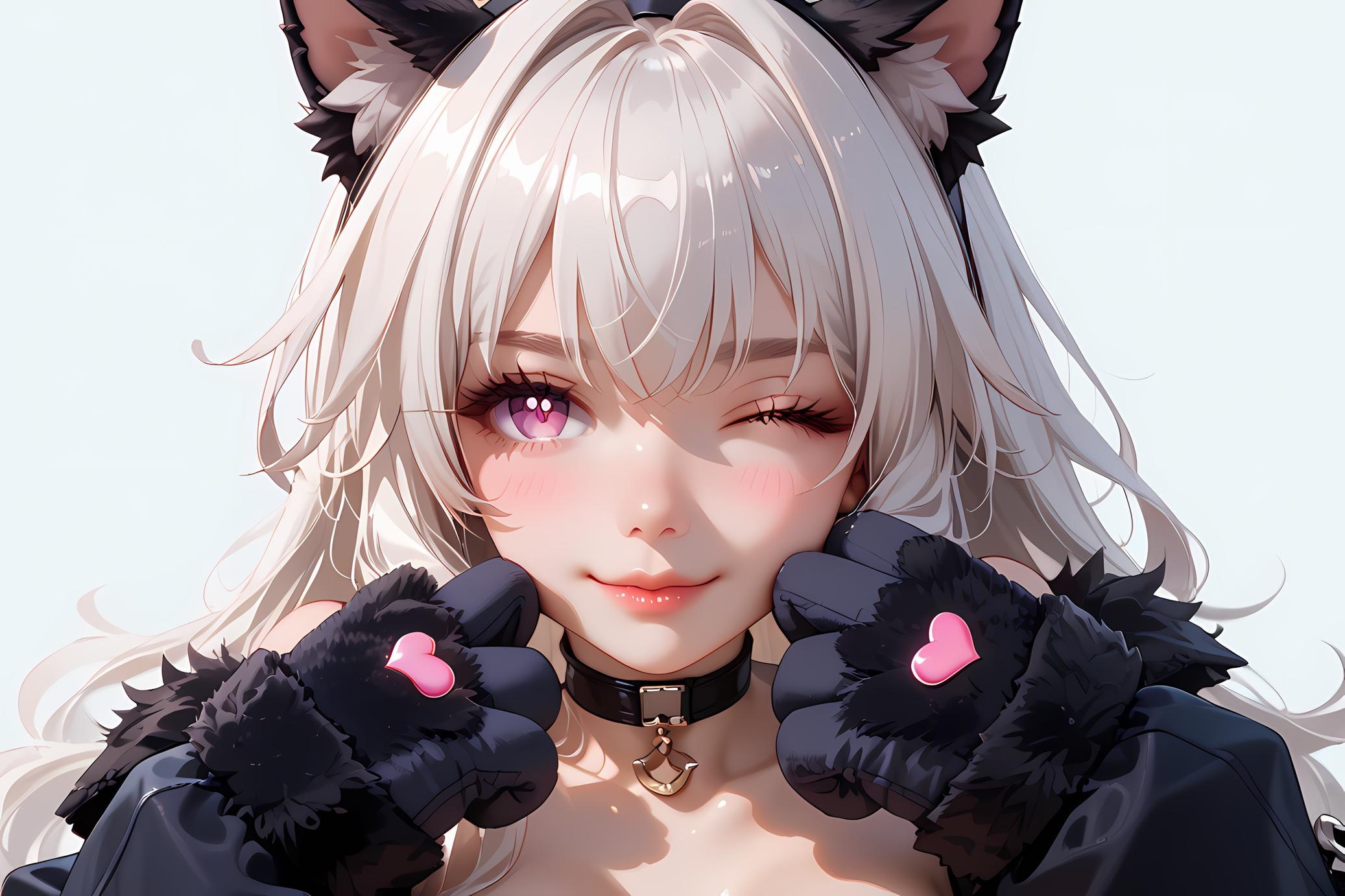 Cô Gái Anime Tạo Ra Bởi AI - 崩坏星穹铁道 克拉拉: Tóc Trắng, Đồ Bơi Đen, Ngực Khủng 41P