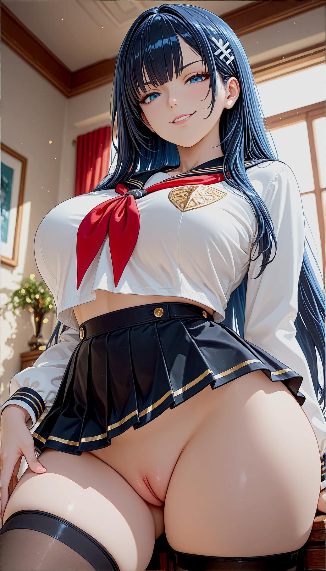 AI Generated Porn - Kiryuin Satsuki Uniform Adult AI Gallery 48P