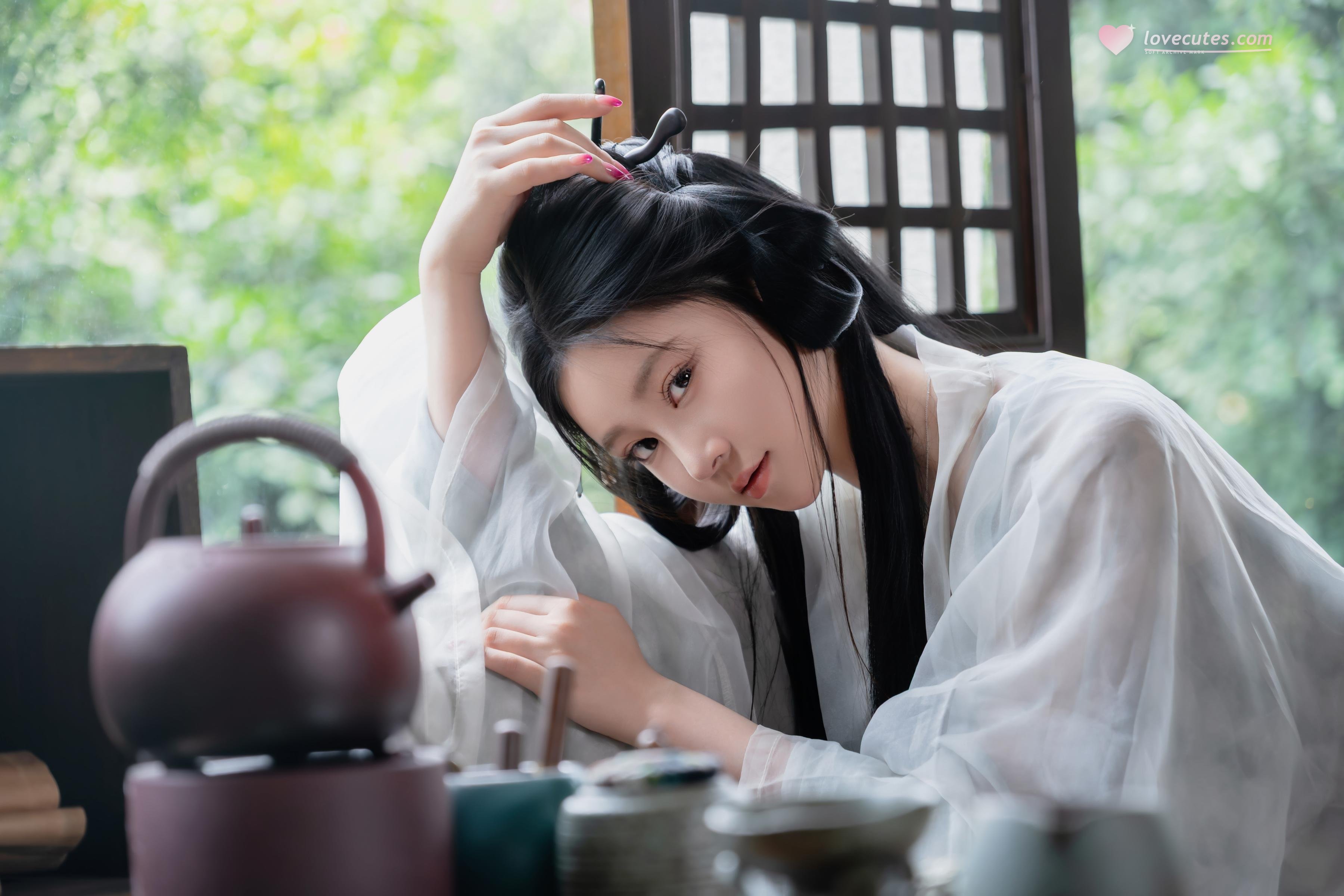[Ảnh] Nnian - 浣溪沙: Áo Gấm Mỏng Manh, Vẻ Đẹp Quyến Rũ Từ Cửa Sổ Gỗ, Phong Cách Cổ Điển 80P