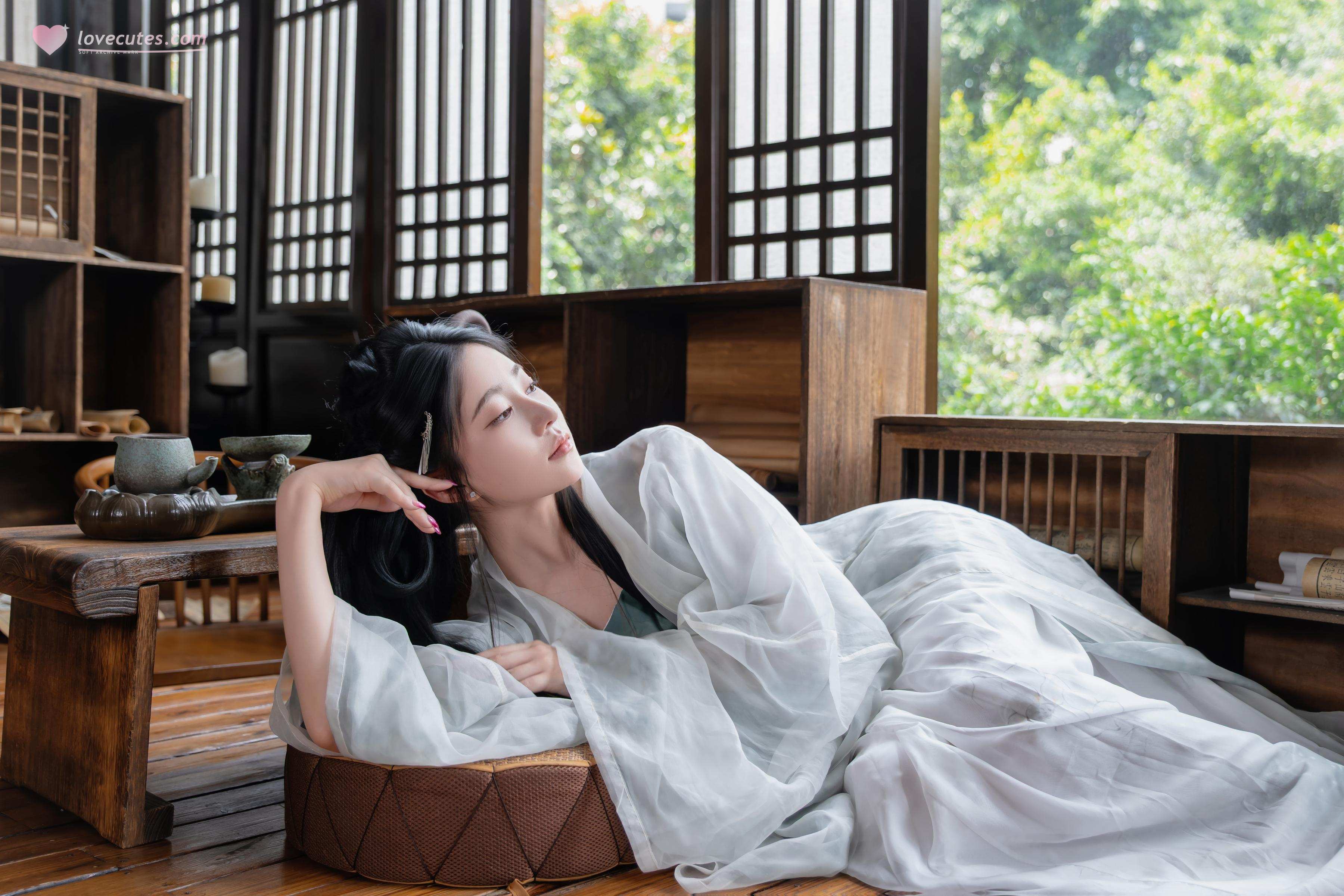 [Ảnh] Nnian - 浣溪沙: Áo Gấm Mỏng Manh, Vẻ Đẹp Quyến Rũ Từ Cửa Sổ Gỗ, Phong Cách Cổ Điển 80P