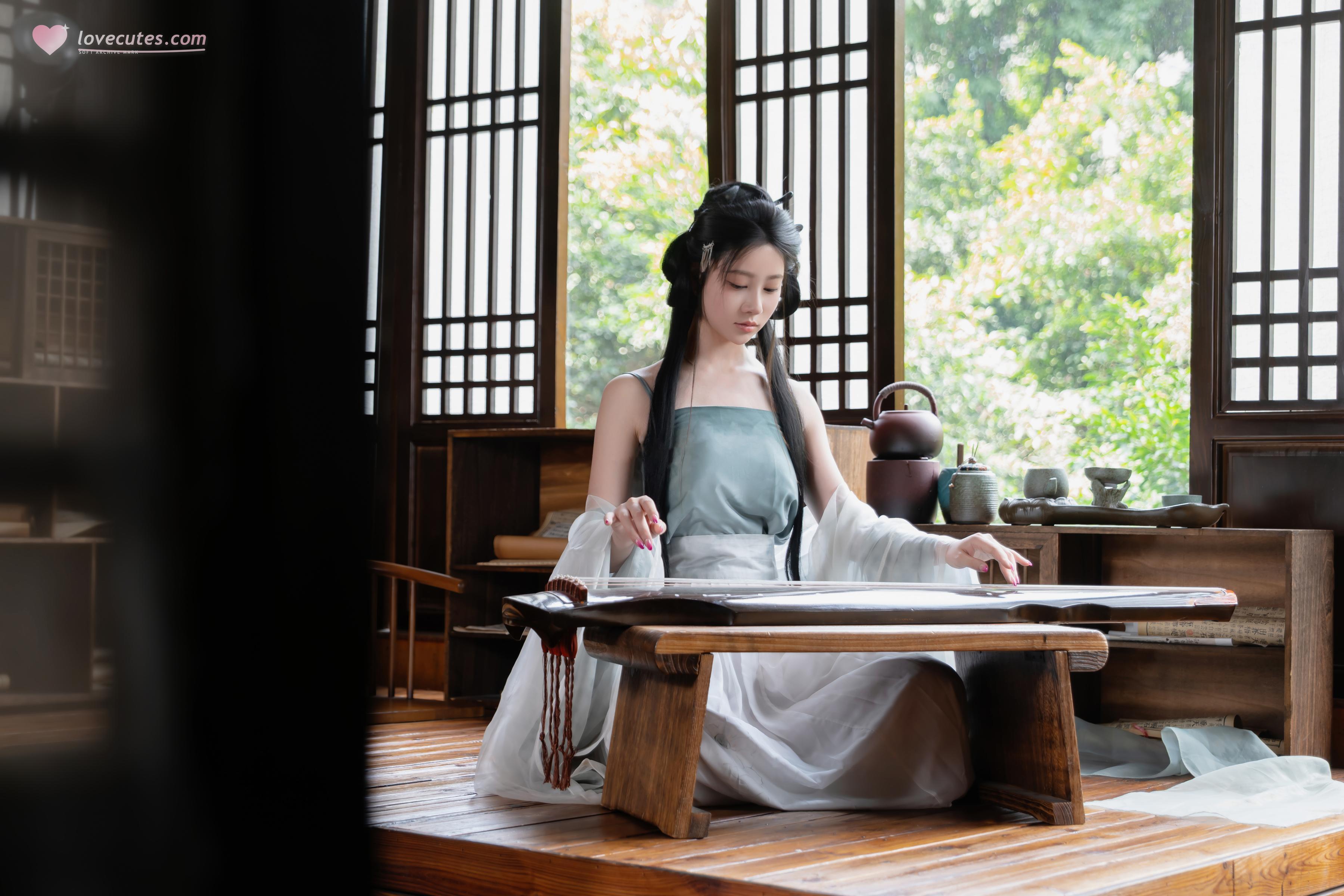 [Ảnh] Nnian - 浣溪沙: Áo Gấm Mỏng Manh, Vẻ Đẹp Quyến Rũ Từ Cửa Sổ Gỗ, Phong Cách Cổ Điển 80P