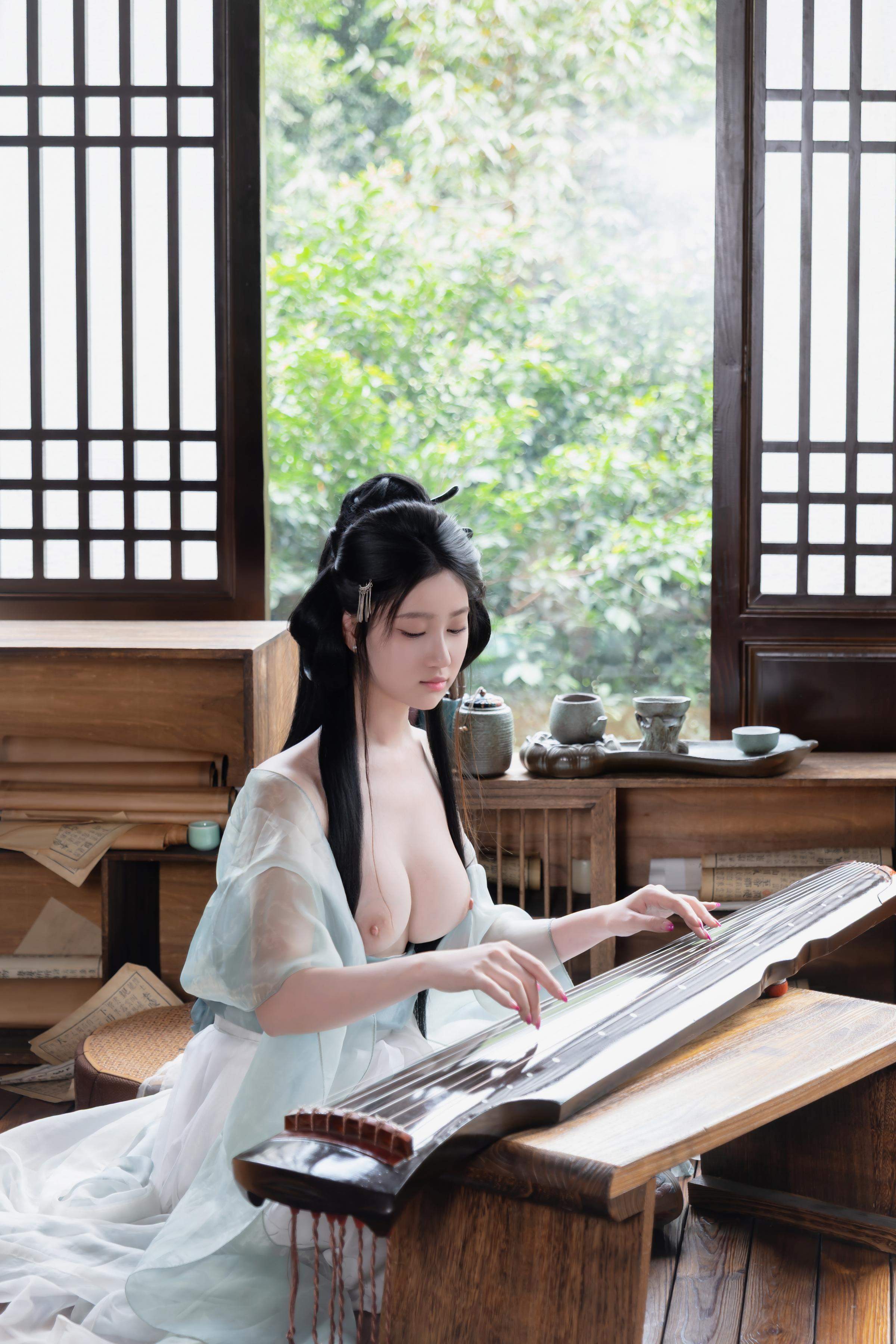 [Ảnh] Nnian - 浣溪沙: Áo Gấm Mỏng Manh, Vẻ Đẹp Quyến Rũ Từ Cửa Sổ Gỗ, Phong Cách Cổ Điển 80P