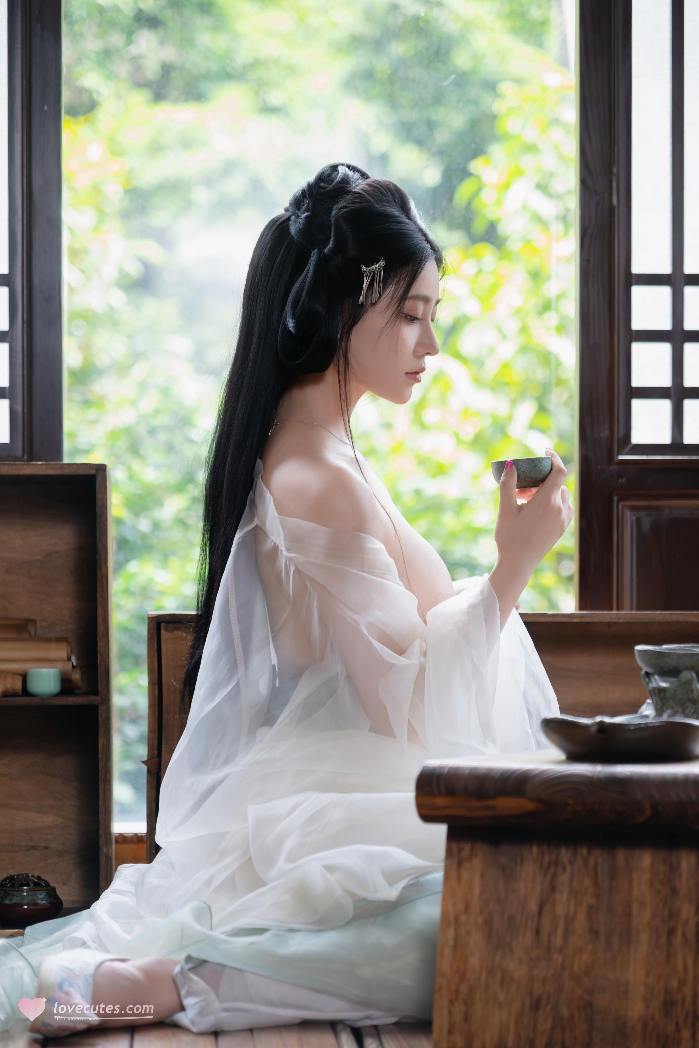 [Ảnh] Nnian - 浣溪沙: Áo Gấm Mỏng Manh, Vẻ Đẹp Quyến Rũ Từ Cửa Sổ Gỗ, Phong Cách Cổ Điển 80P