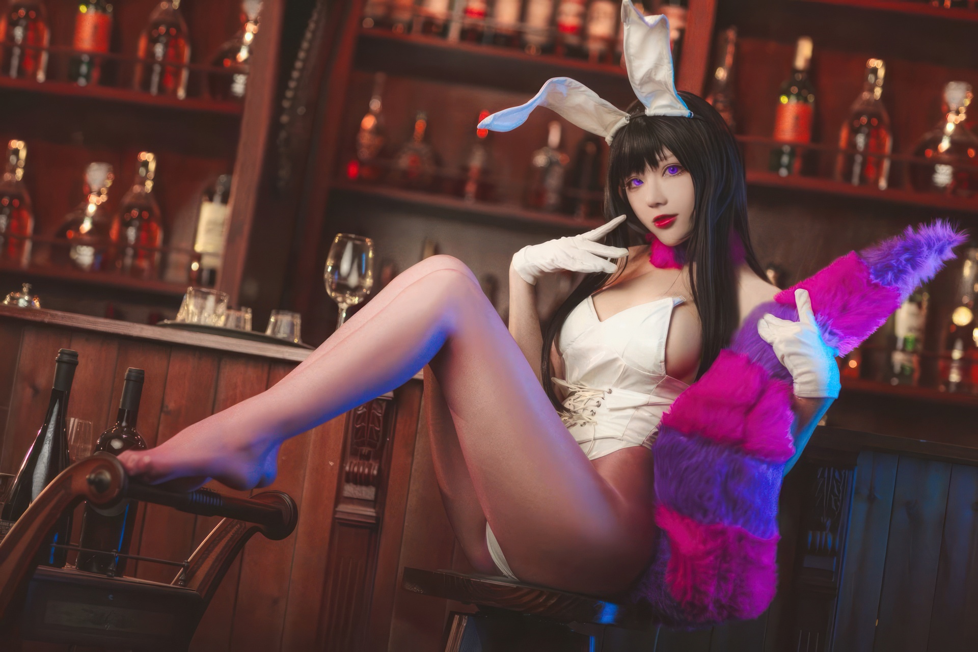 [Ảnh] Khối Phô Mai Wii - Em Gái Quỷ Bunny: Chụp Ảnh Tại Quán Bar Thỏ Trắng, Ngực Đẹp Chân Dài 27P