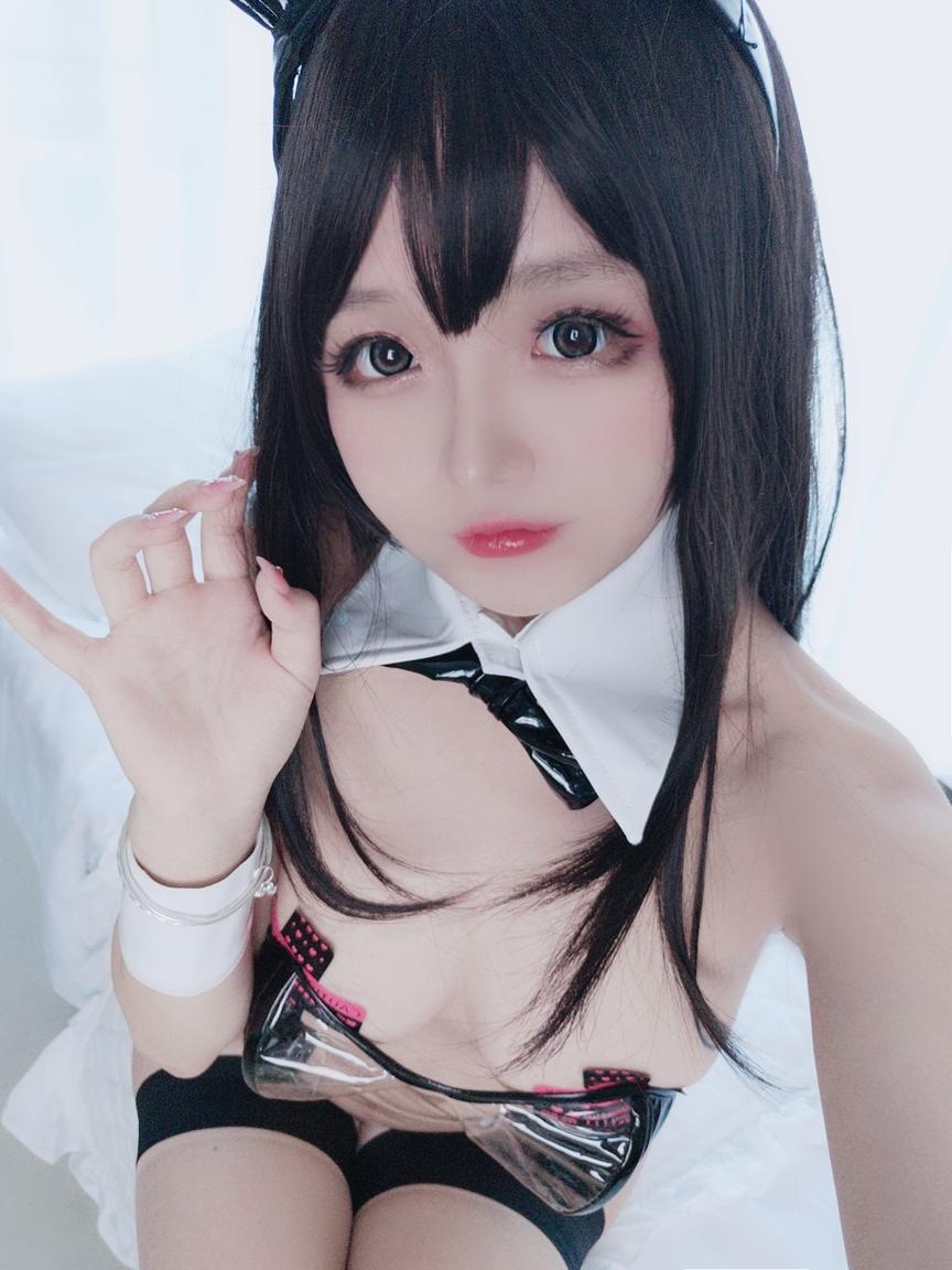 [Private] Hinakyo - Transparent Bunny Girl Selfies: PVC Bunny Girl Vacuum Cleavage & High Heel Shots 40P