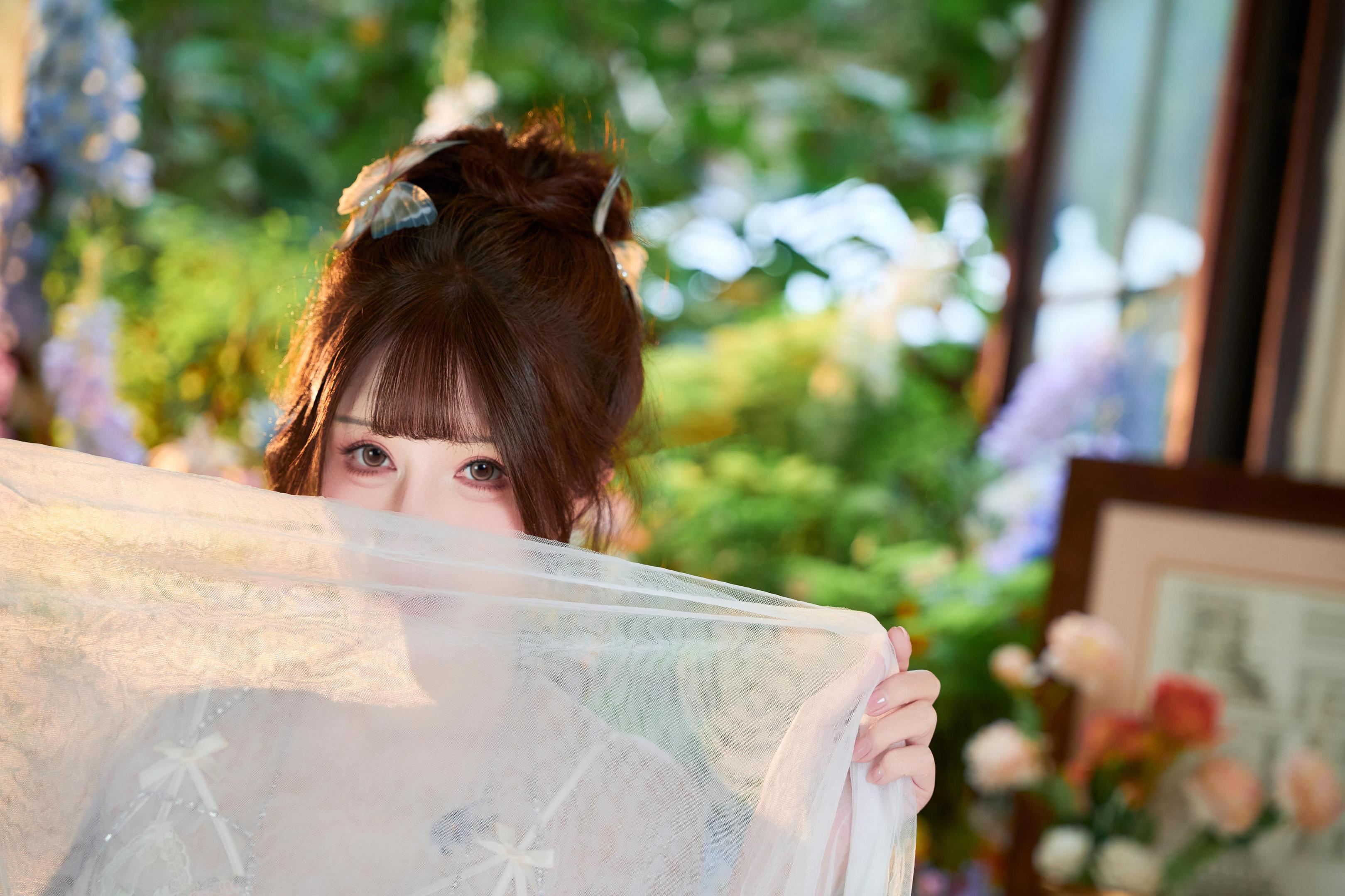 [私房] 鹿八歳 - 深林の純白花語：白い薄手レースの下着 花房露点露穴ヒップ 105P1V