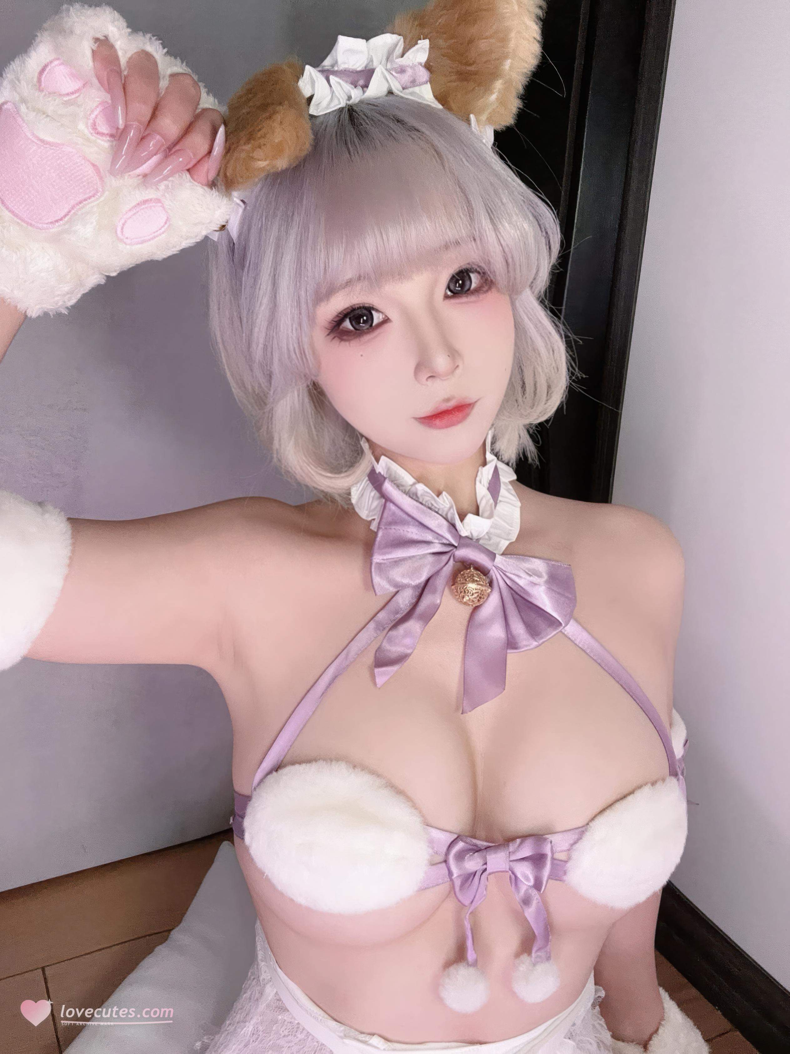[私房] yuuhui玉汇 - 家有萌宠：獣耳毛皮情趣下着 巨乳ヒップ萌えペット私房 30P2V