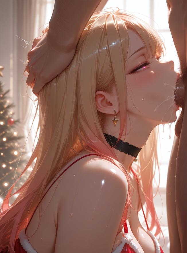 Cô Gái Anime Tạo Bởi AI - 更衣人偶坠入爱河 喜多川海梦: Váy Đỏ Giáng Sinh, Ngực Khủng, Mông Đẹp 171P