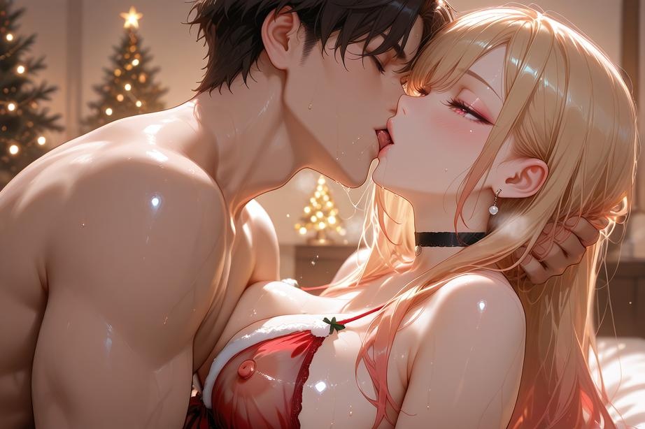 AI生成アニメ少女 - 更衣人偶が恋に落ちる 喜多川海夢：クリスマスの赤いドレス爆乳巨臀 171P
