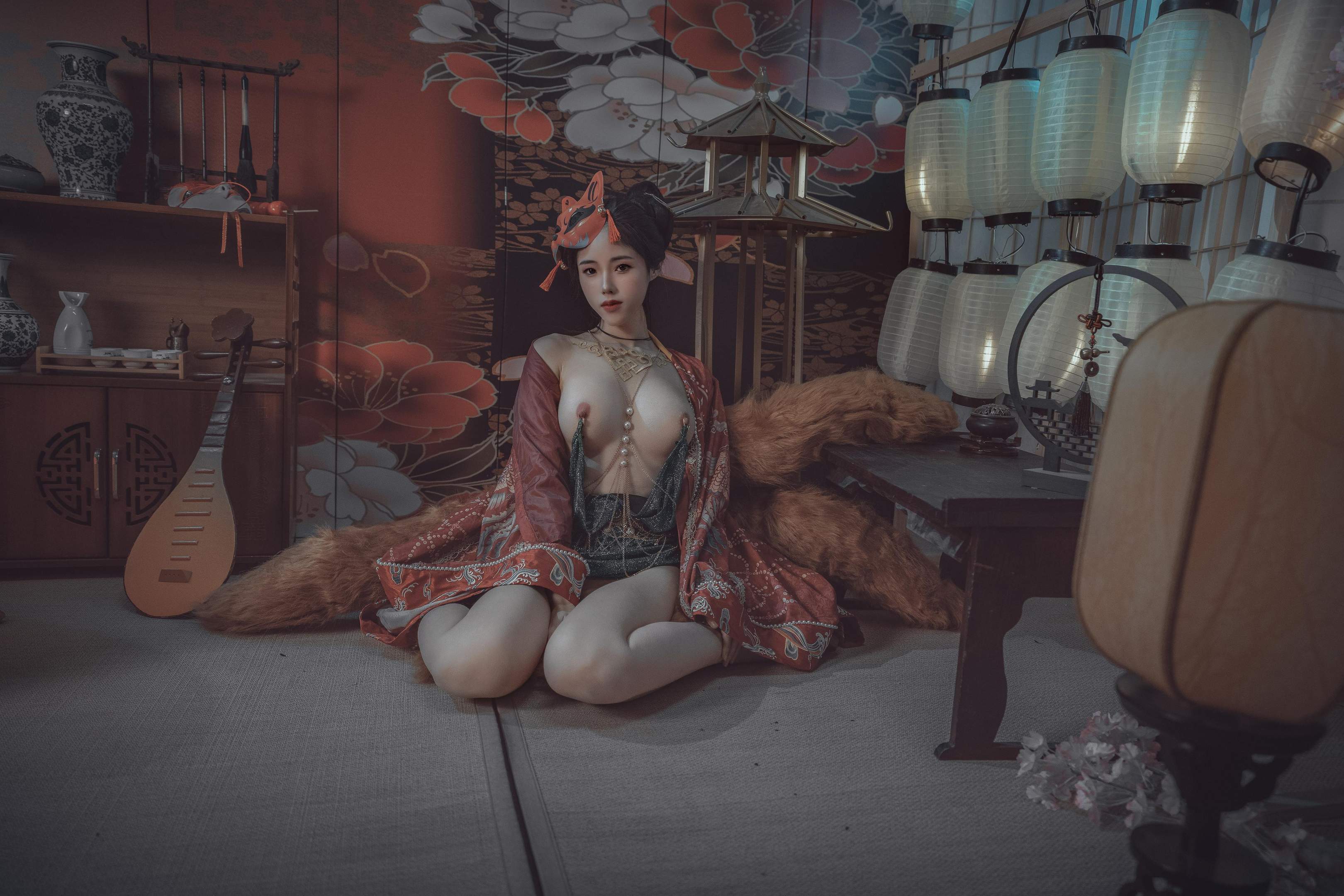 [寫真] 鈦合金TiTi - 青丘赤狐：古風狐系露肩低胸 美腿美胸 64P