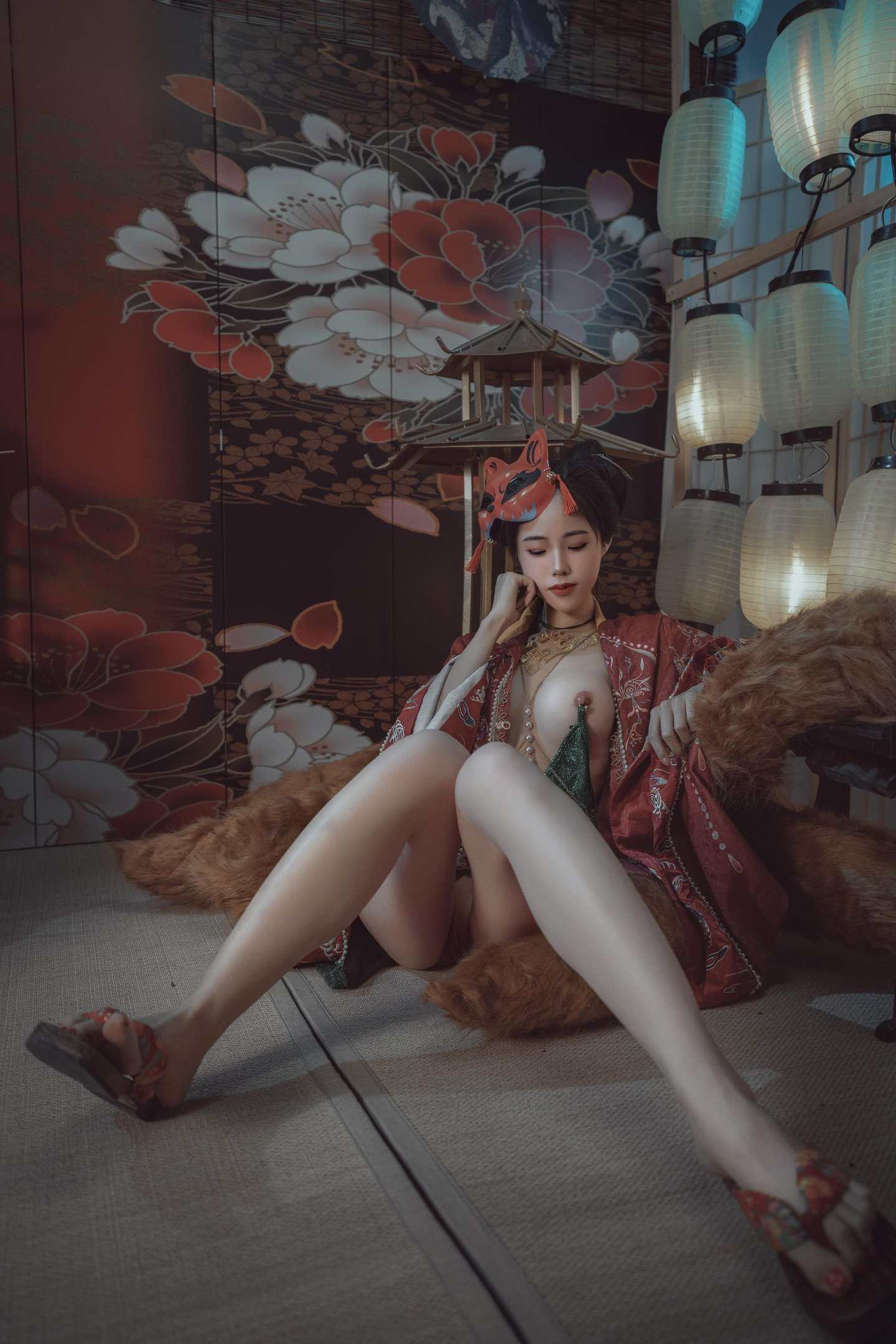 [寫真] 鈦合金TiTi - 青丘赤狐：古風狐系露肩低胸 美腿美胸 64P