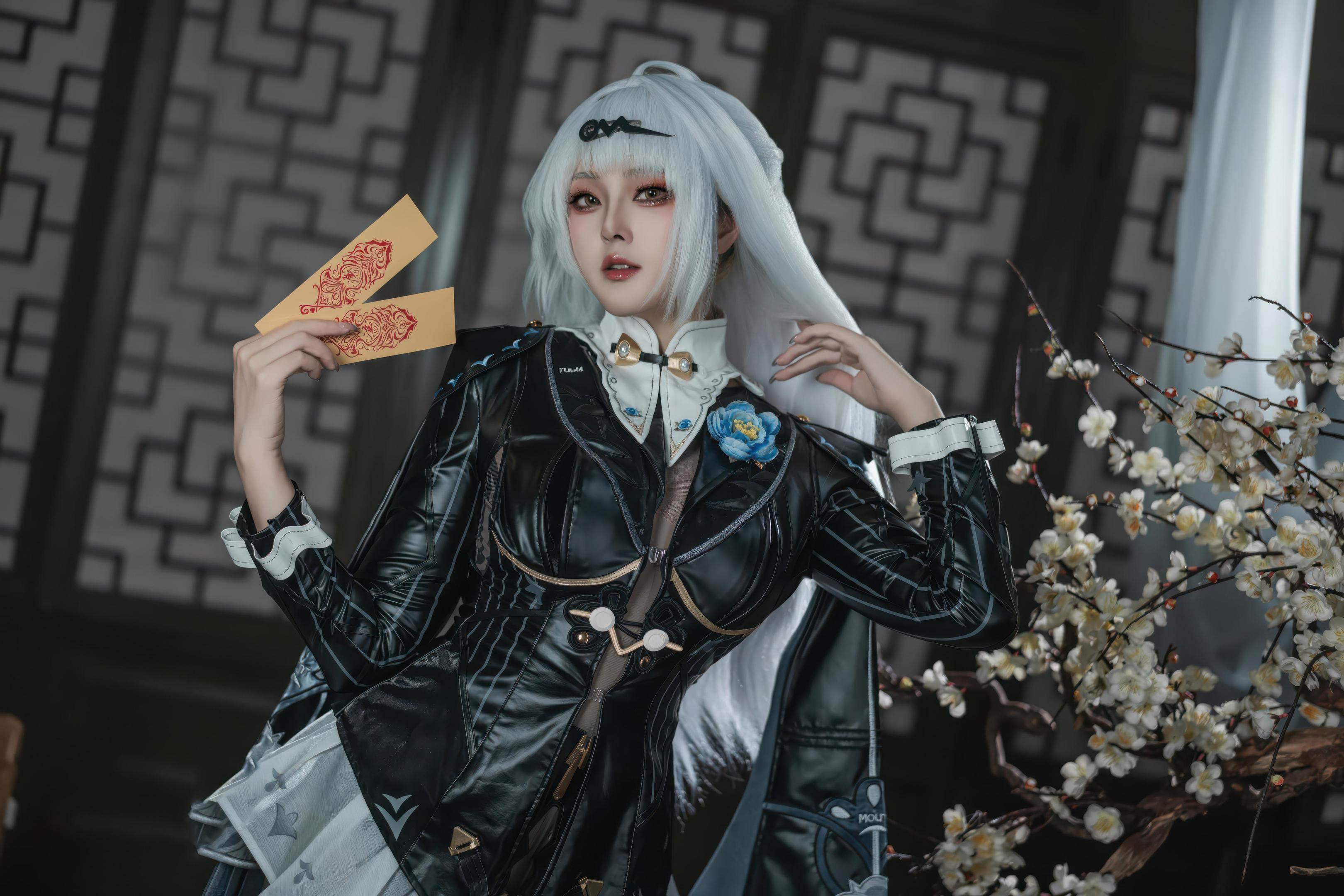 【コスプレ】夏子 - 绝区零 仪玄：黒スト高ヒールタイトスーツ 美脚ヒップ露出 87P