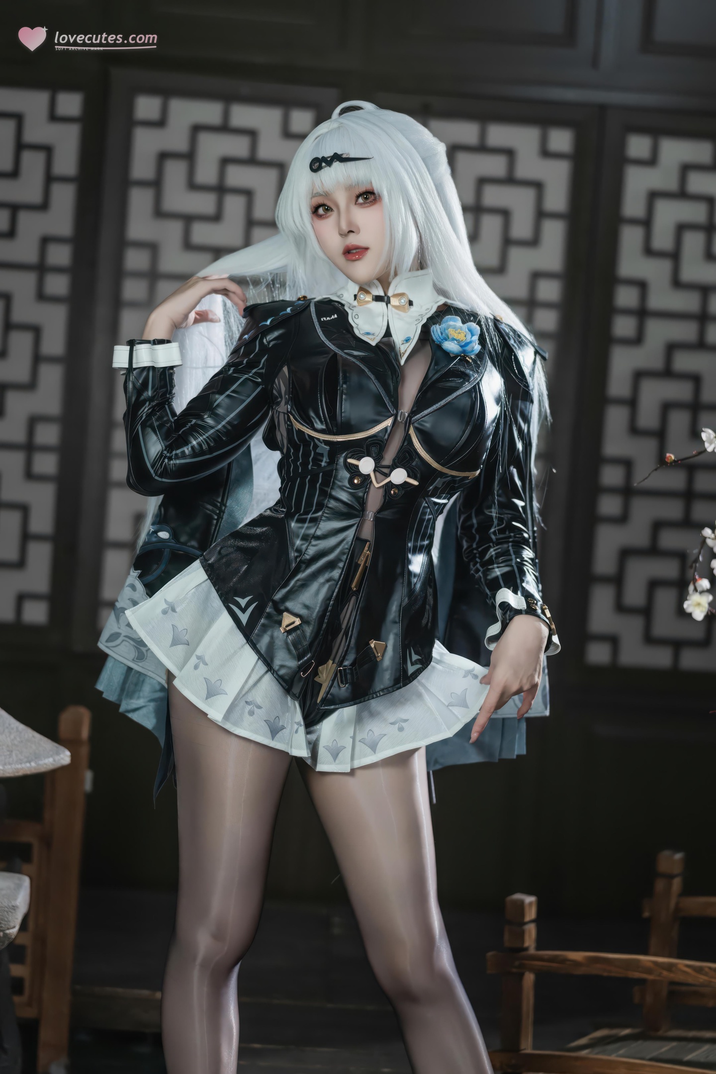 [Cosplay] Natsuko Natsukoko - Zero Escape: Elegant in Black Stockings and High Heels, Showcasing Stunning Legs and Curves, 87P