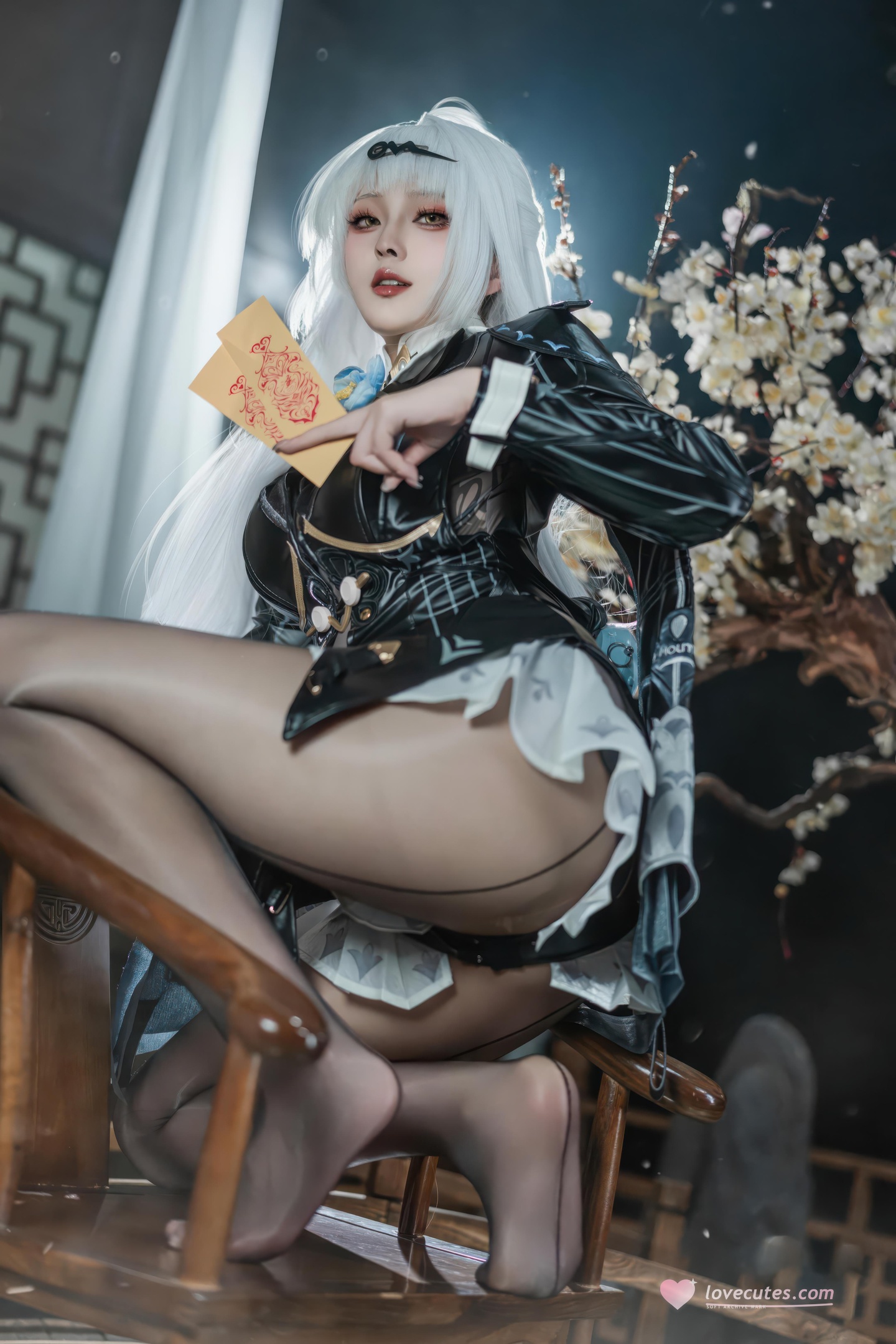 [Cosplay] Natsuko Natsukoko - Zero Escape: Elegant in Black Stockings and High Heels, Showcasing Stunning Legs and Curves, 87P