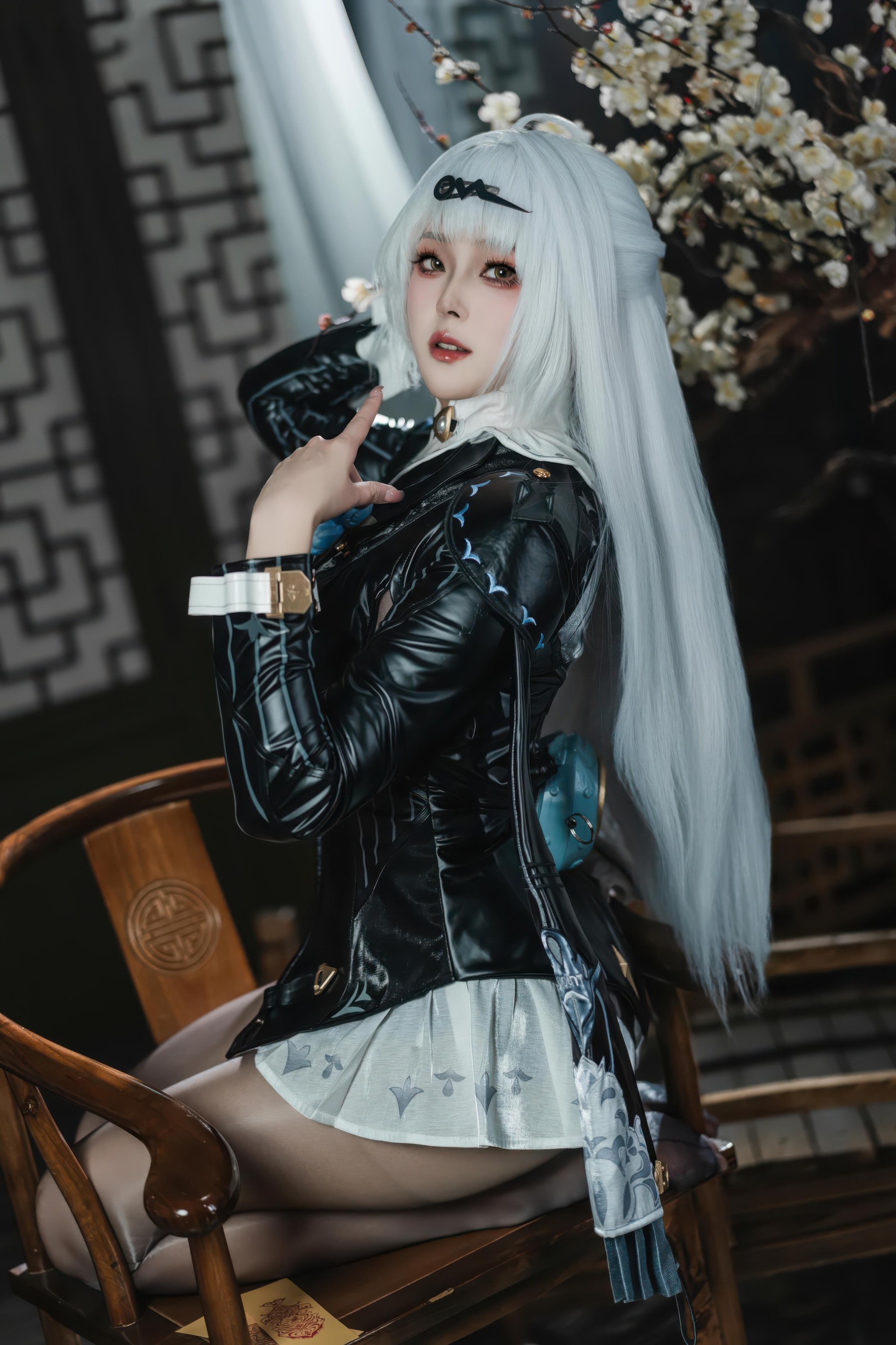 [Cosplay] Natsuko Natsukoko - Zero Escape: Elegant in Black Stockings and High Heels, Showcasing Stunning Legs and Curves, 87P