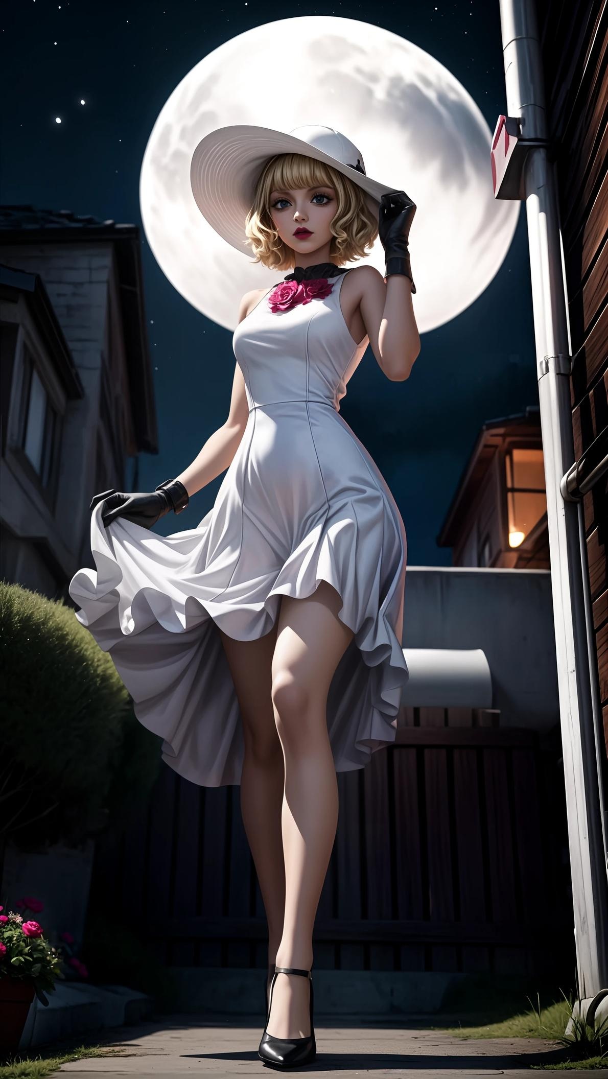 AI生成的動漫女孩 - 海賊王 斯圖西：紅裙白裙比基尼翹臀 跑車美腿 57P