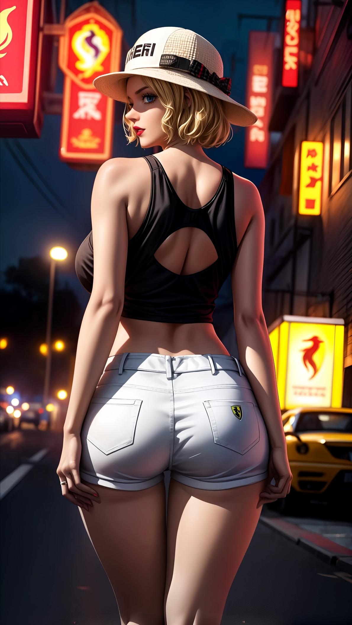 AI生成的動漫女孩 - 海賊王 斯圖西：紅裙白裙比基尼翹臀 跑車美腿 57P
