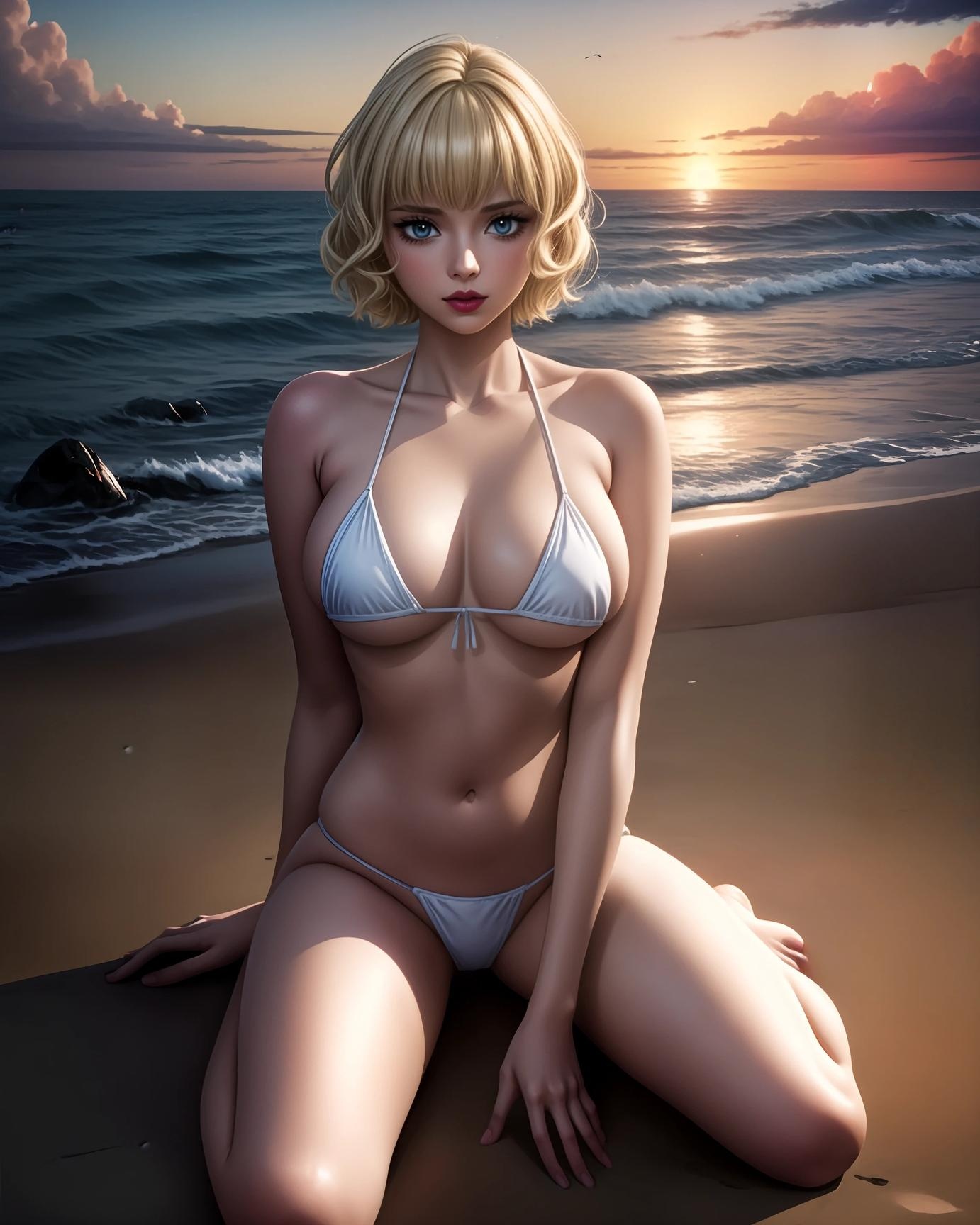 AI Generated Anime Girl - One Piece Stussy: Red Dress, White Dress, Bikini, Curvy, Sports Car, Beautiful Legs 57P