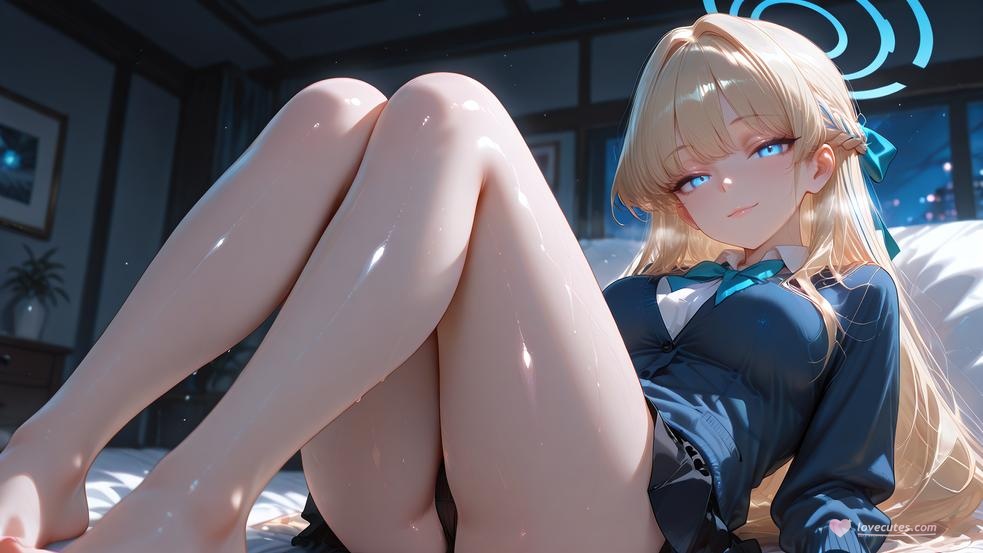 Cô Gái Anime Tạo Bởi AI - 碧蓝档案 飞鸟马时: Trang Phục Học Sinh, Đùi Dài, Mông Nảy Nở, Ngực Khủng 168P