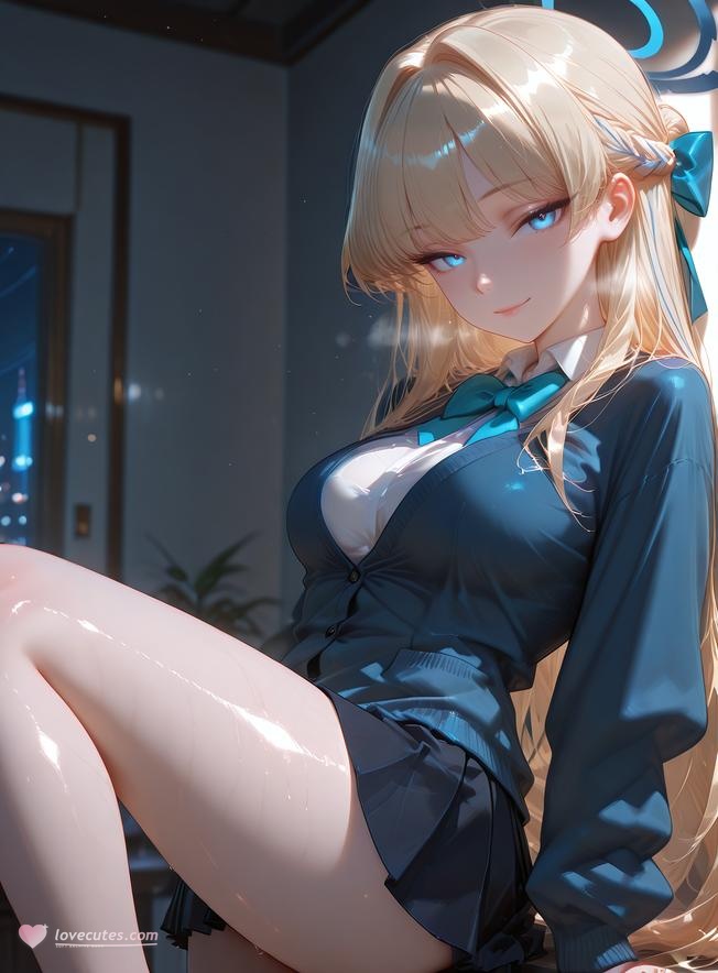 「AI 生成的動漫女孩 - 碧藍檔案 飛鳥馬時：學生裝緊身衣美腿翹臀 露穴巨乳 168P」