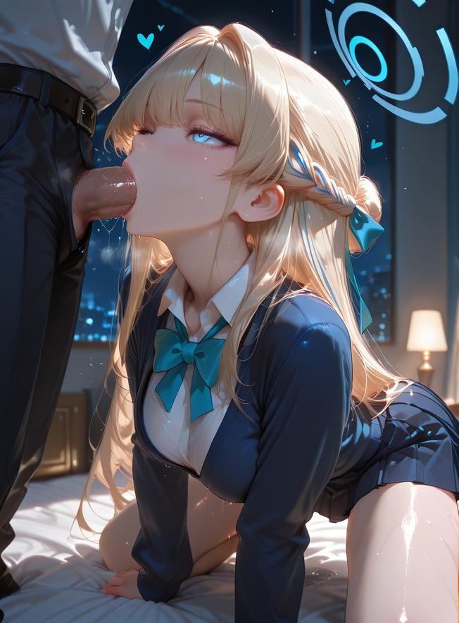 Cô Gái Anime Tạo Bởi AI - 碧蓝档案 飞鸟马时: Trang Phục Học Sinh, Đùi Dài, Mông Nảy Nở, Ngực Khủng 168P