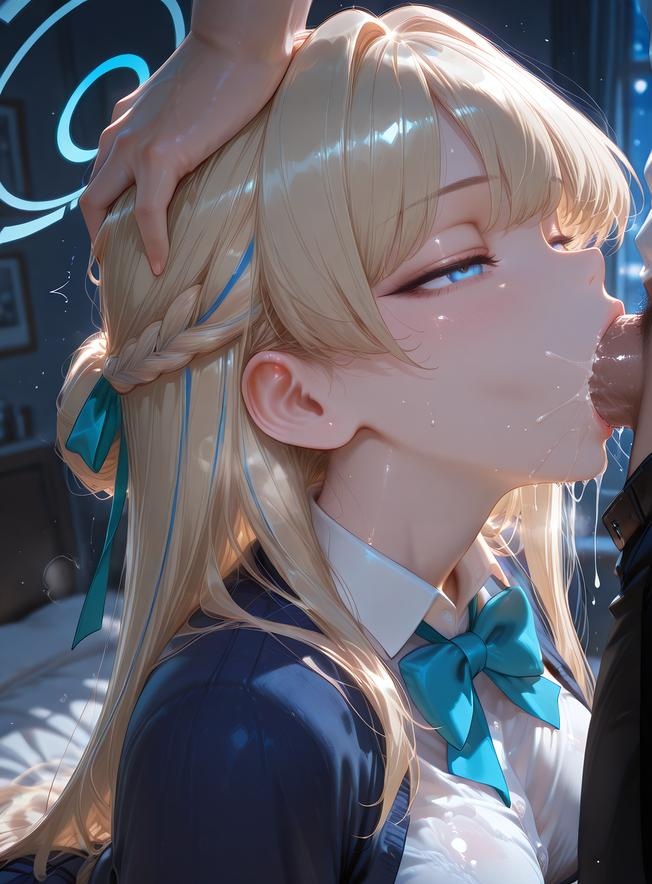 Cô Gái Anime Tạo Bởi AI - 碧蓝档案 飞鸟马时: Trang Phục Học Sinh, Đùi Dài, Mông Nảy Nở, Ngực Khủng 168P