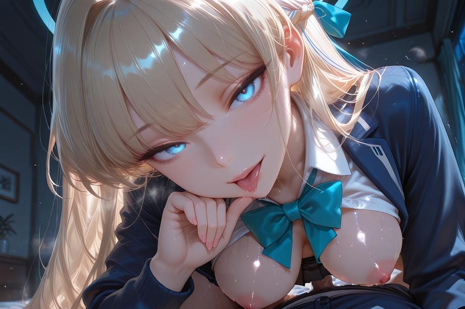 Cô Gái Anime Tạo Bởi AI - 碧蓝档案 飞鸟马时: Trang Phục Học Sinh, Đùi Dài, Mông Nảy Nở, Ngực Khủng 168P