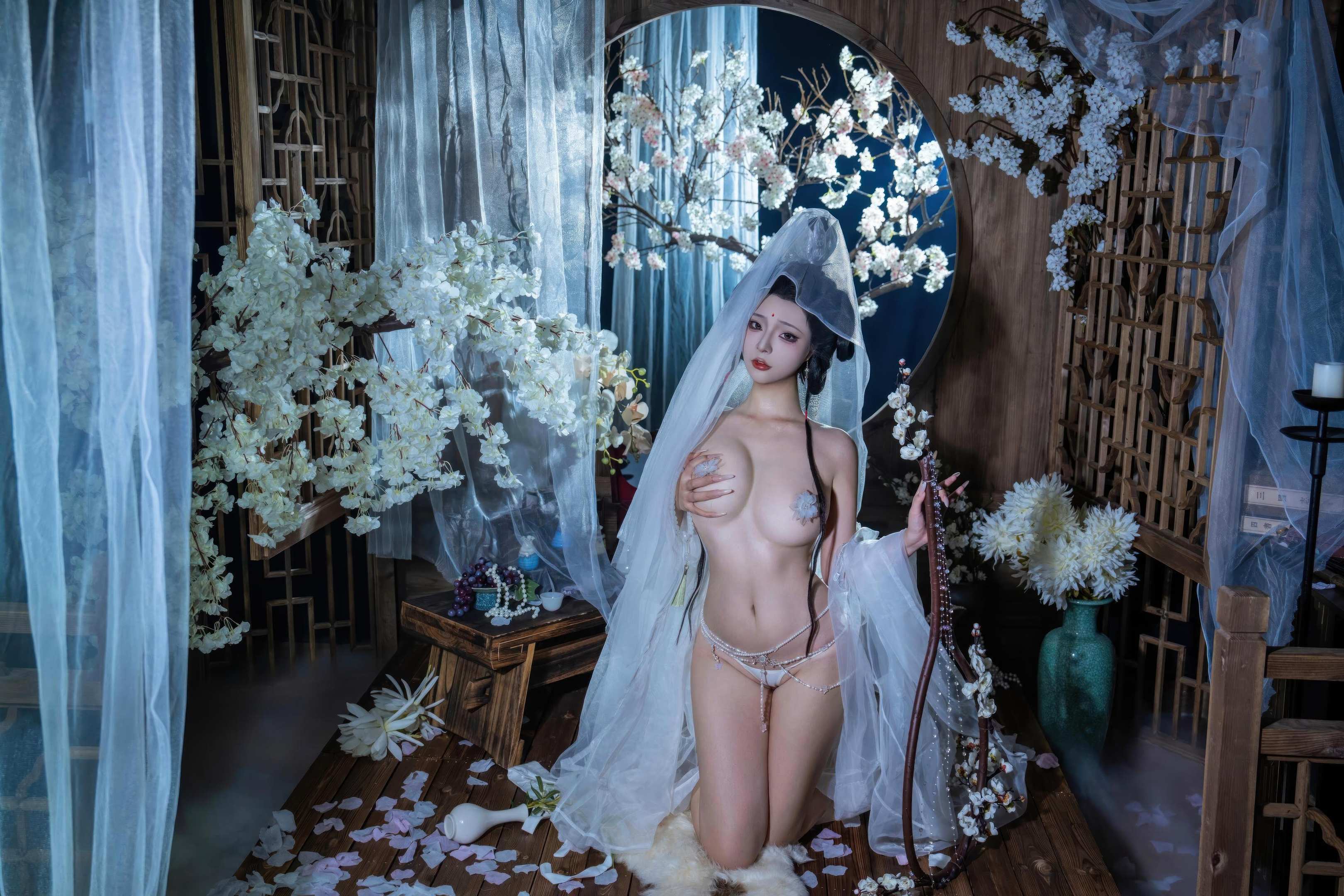 [私房] yuuhui玉汇 - 欲観音：白紗観音露点露穴 佛堂裸身大尺度 135P1V