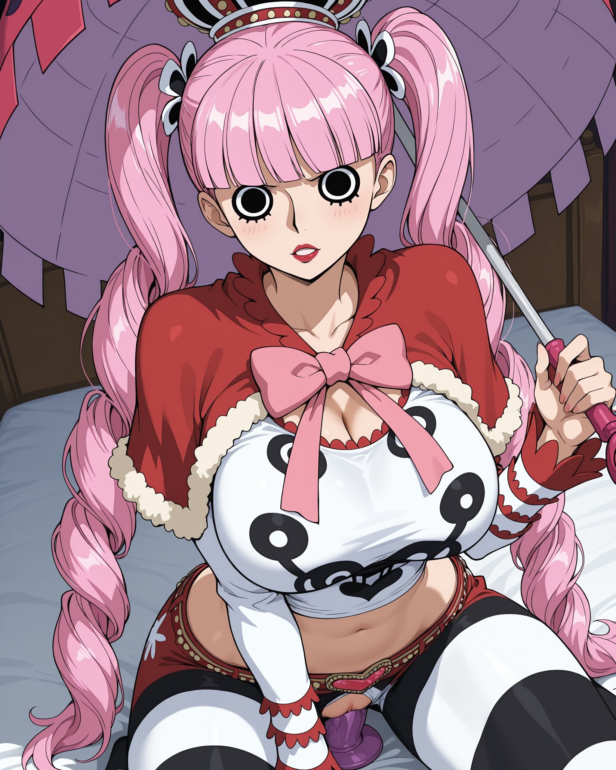 AI Generated Anime Girl - One Piece Perona: Double-Tailed Big Breasts Wet Look 304P