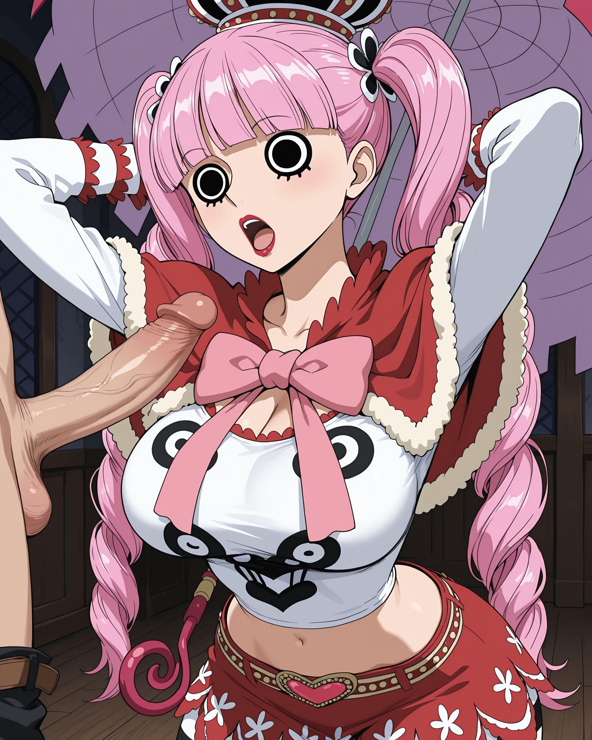 AI Generated Anime Girl - One Piece Perona: Double-Tailed Big Breasts Wet Look 304P