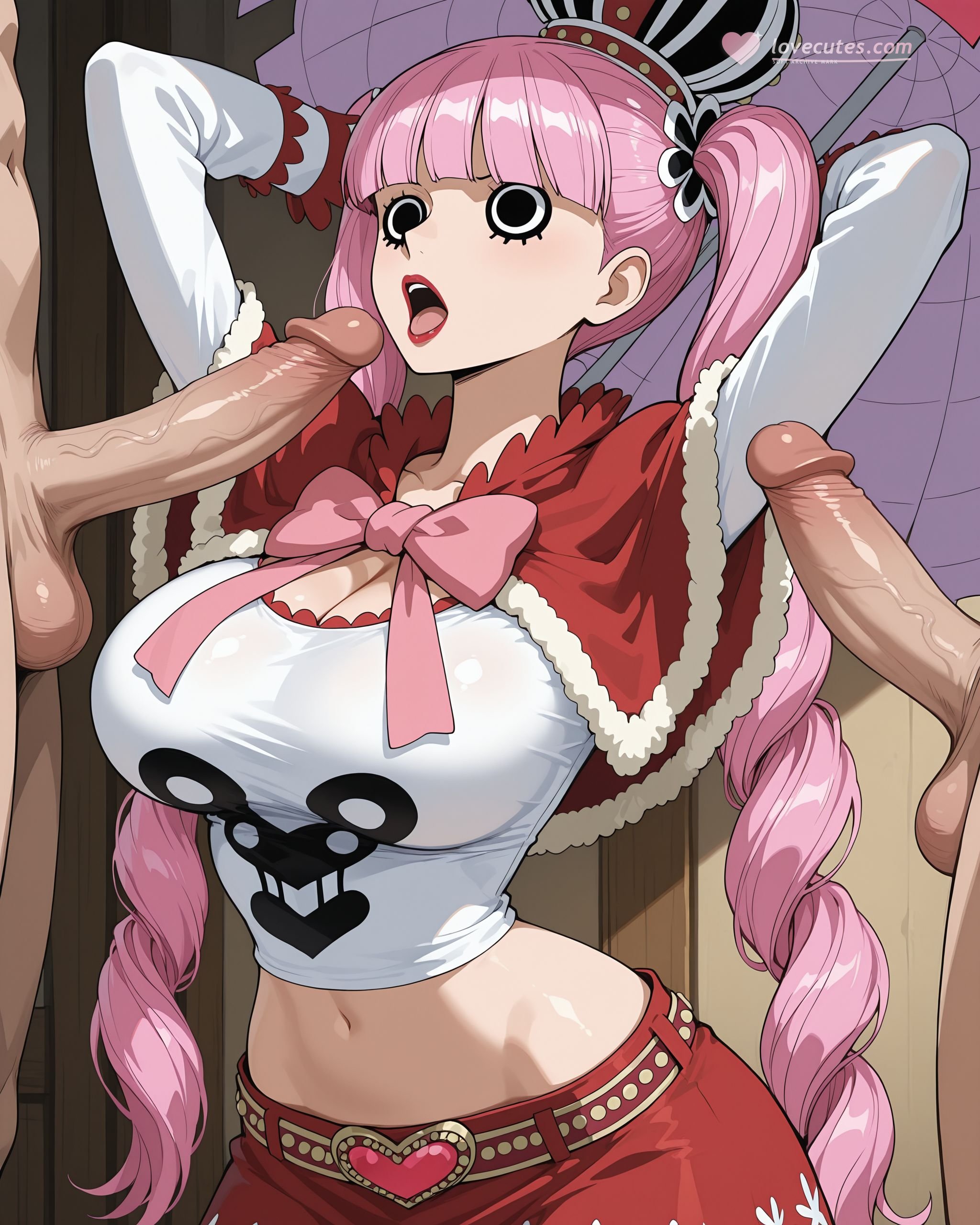 AI Generated Anime Girl - One Piece Perona: Double-Tailed Big Breasts Wet Look 304P