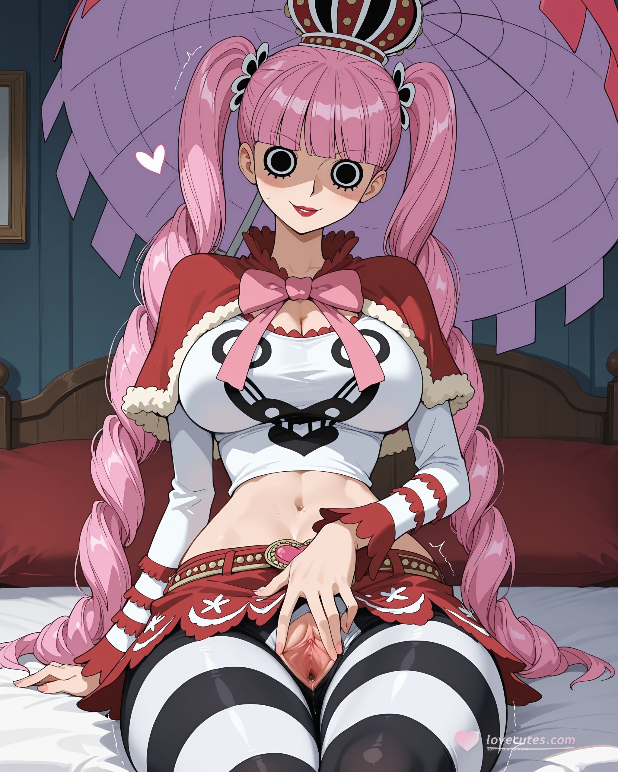 AI Generated Anime Girl - One Piece Perona: Double-Tailed Big Breasts Wet Look 304P