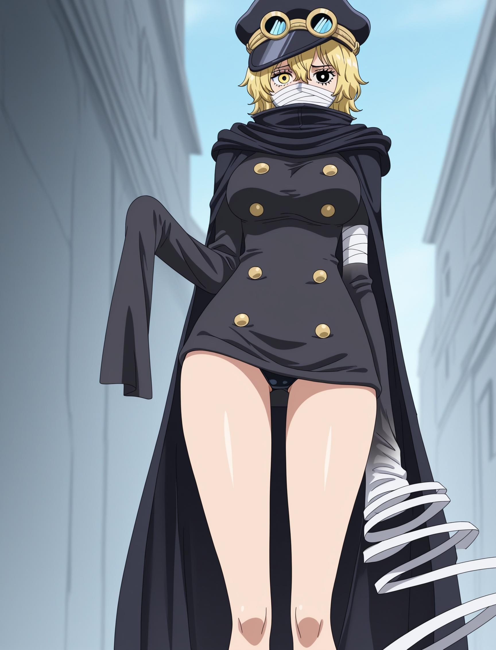 Cô Gái Anime Tạo Bởi AI - Hải Tặc Vương Quân Tử: Bộ Quân Phục Đen, Ngực Khủng, Hổ Trắng, Mông Cong, Chân Đẹp 73P