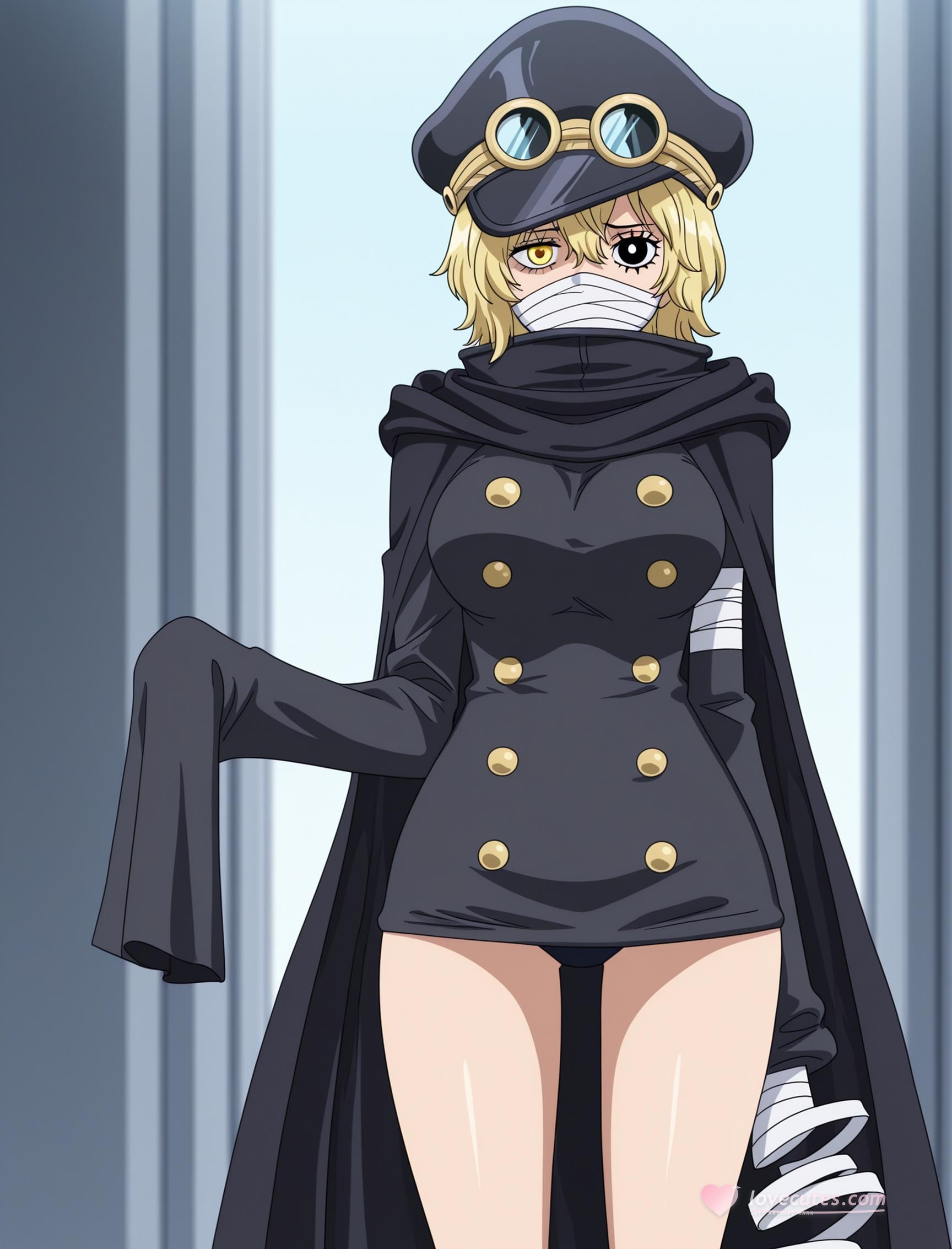 AI生成アニメ少女 - 海賊王 軍子：黒軍装巨乳白虎露穴 翘臀美腿 73P