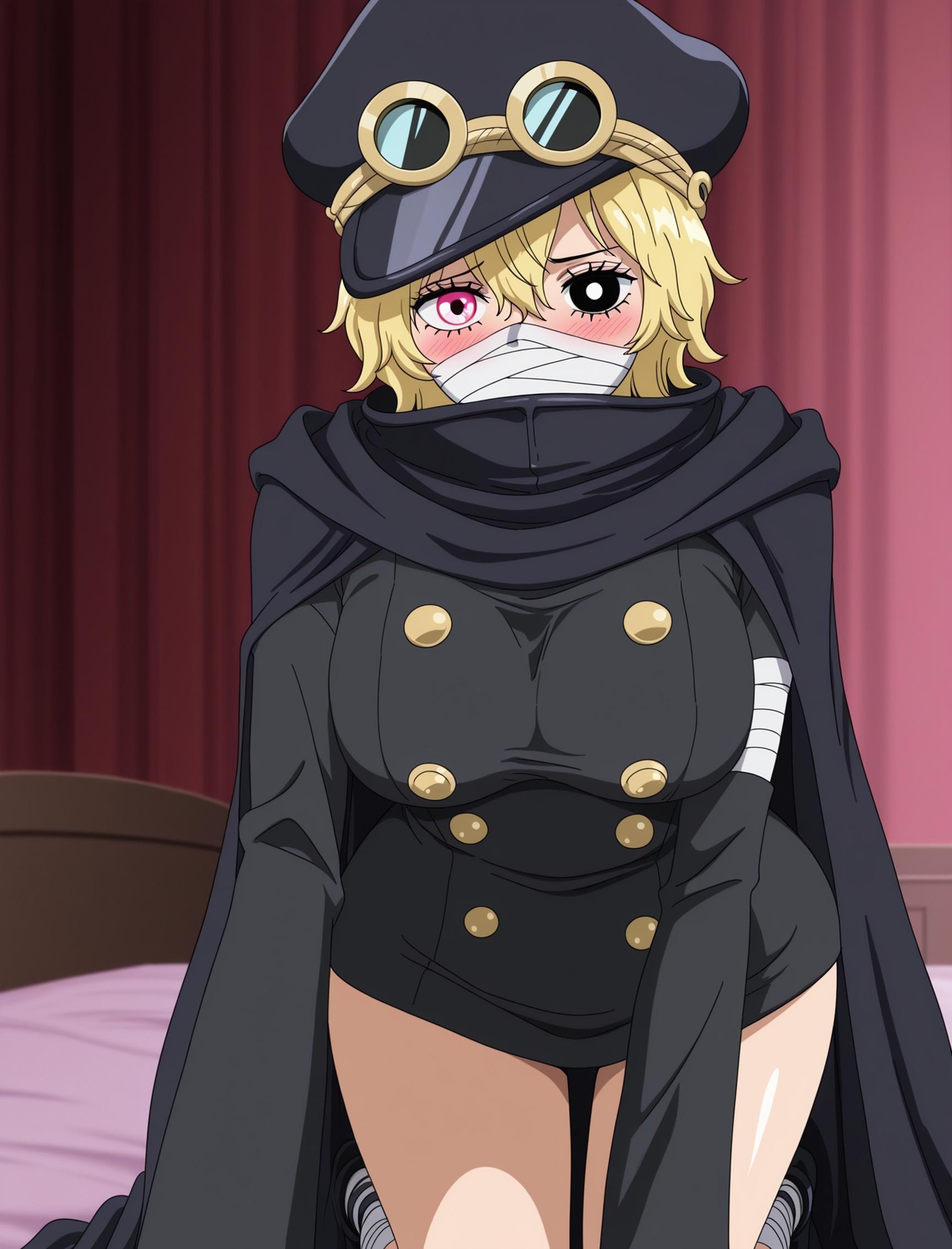 AI生成アニメ少女 - 海賊王 軍子：黒軍装巨乳白虎露穴 翘臀美腿 73P