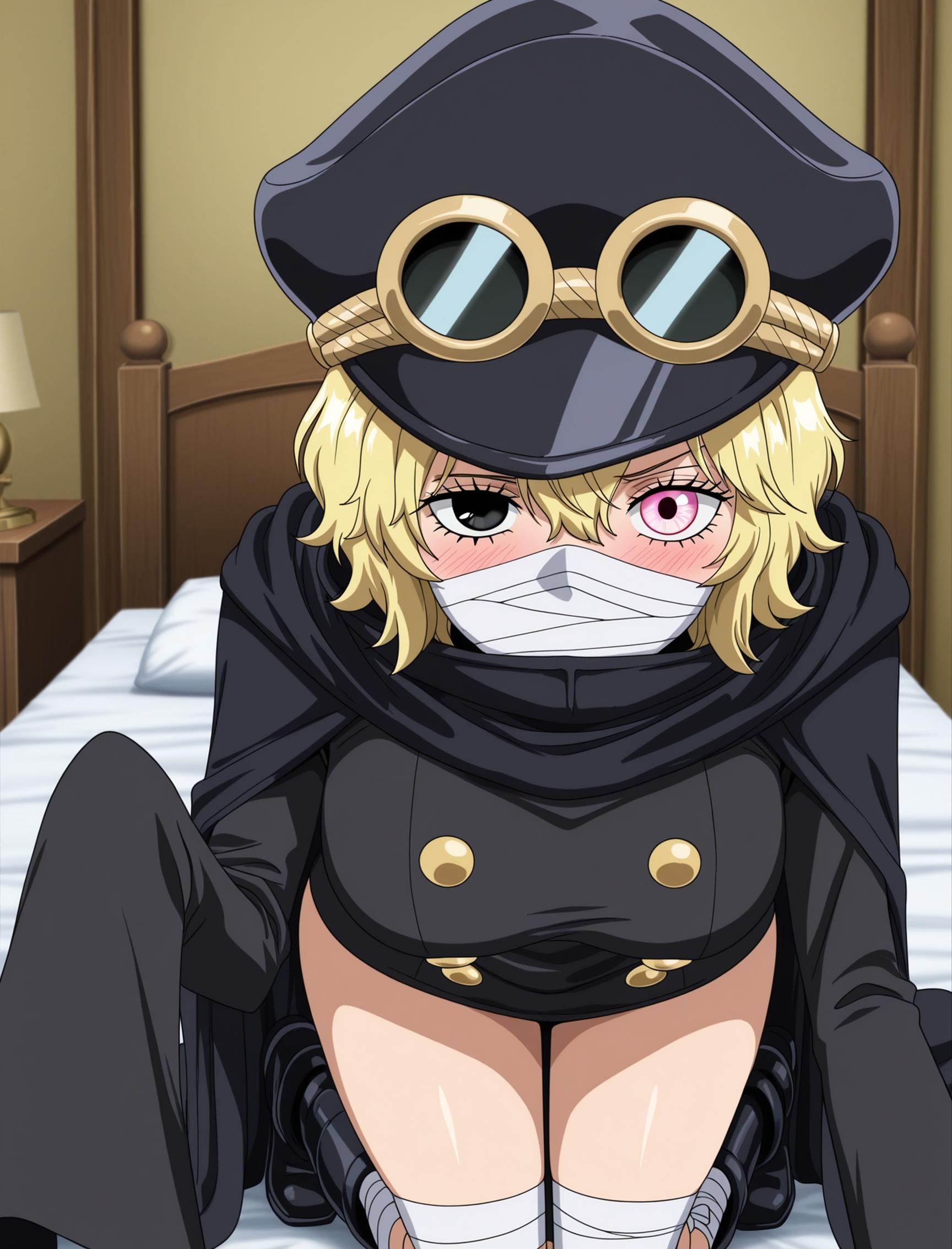 AI生成アニメ少女 - 海賊王 軍子：黒軍装巨乳白虎露穴 翘臀美腿 73P