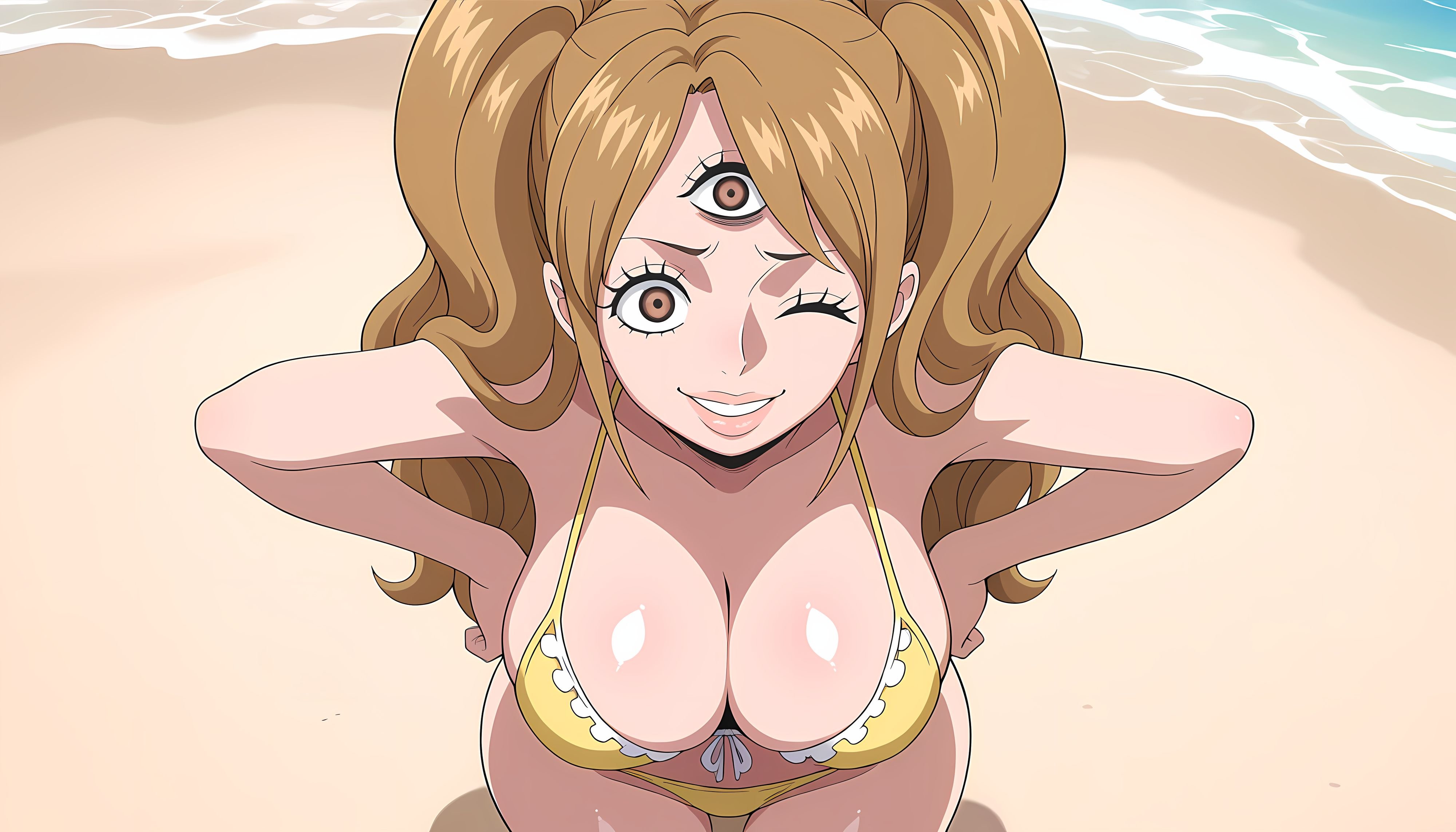 Cô Gái Anime Tạo Bởi AI - 海贼王 夏洛特·布琳: Đôi Bú Mềm Mại Trong Bộ Bikini 391P