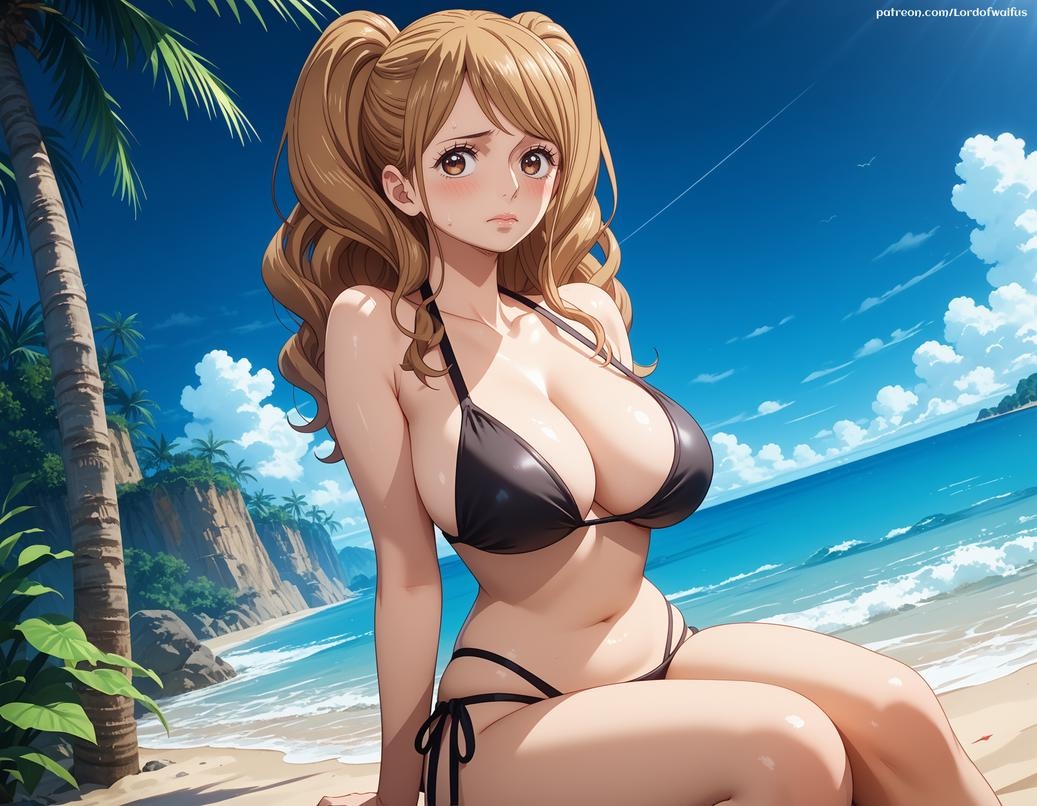 Cô Gái Anime Tạo Bởi AI - 海贼王 夏洛特·布琳: Đôi Bú Mềm Mại Trong Bộ Bikini 391P