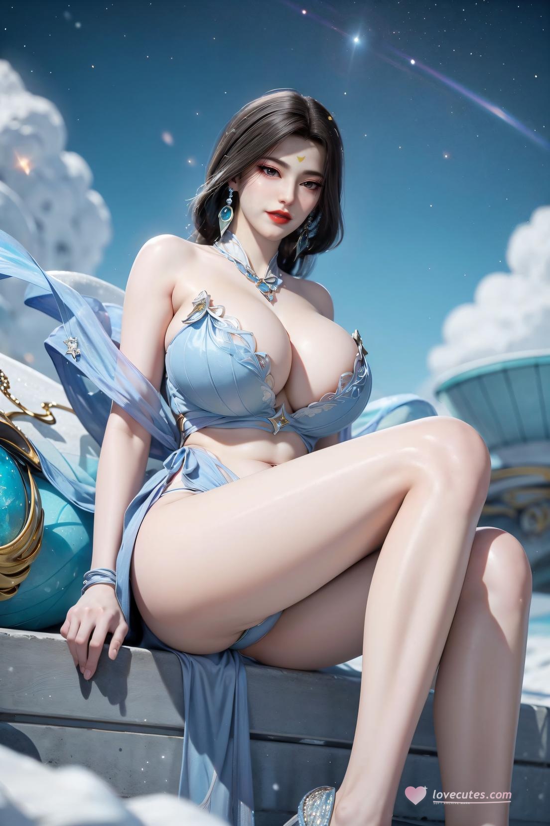 Cô Gái Anime Tạo Bởi AI - 姮娥: Vẻ Đẹp Gợi Cảm Với Đùi Cao Gót 111P