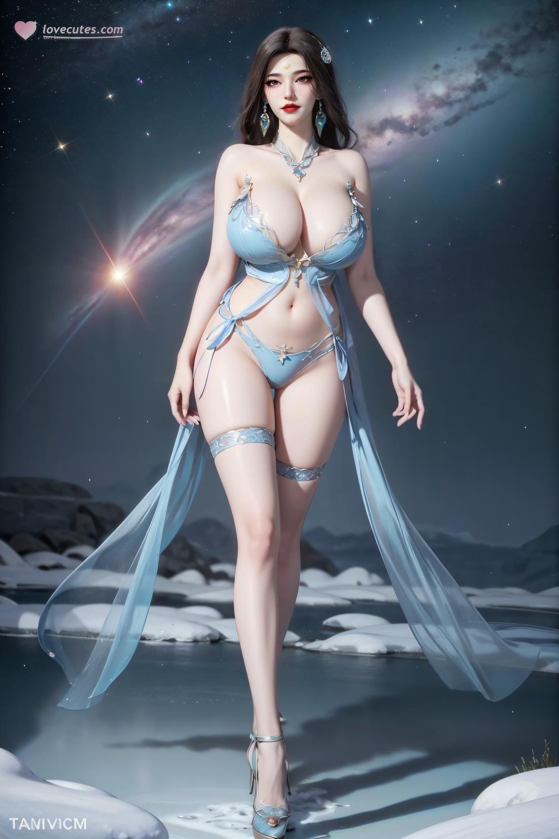 Cô Gái Anime Tạo Bởi AI - 姮娥: Vẻ Đẹp Gợi Cảm Với Đùi Cao Gót 111P
