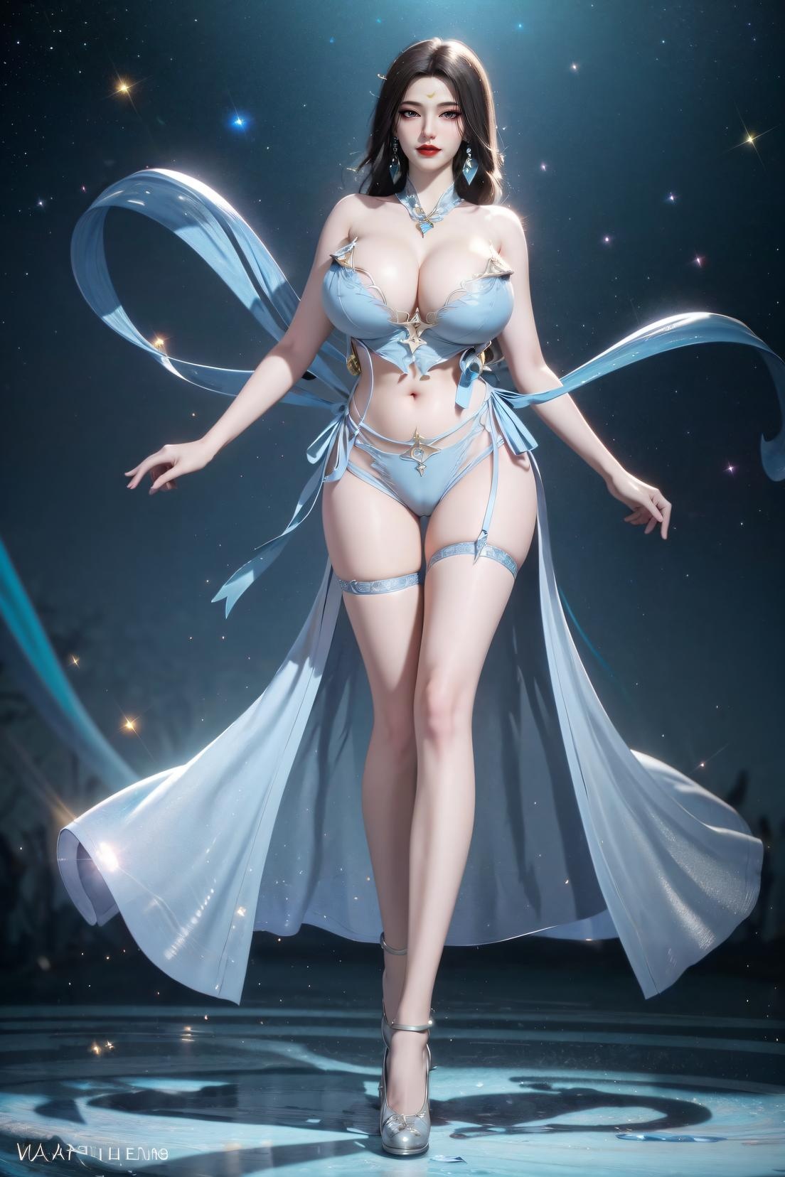 Cô Gái Anime Tạo Bởi AI - 姮娥: Vẻ Đẹp Gợi Cảm Với Đùi Cao Gót 111P