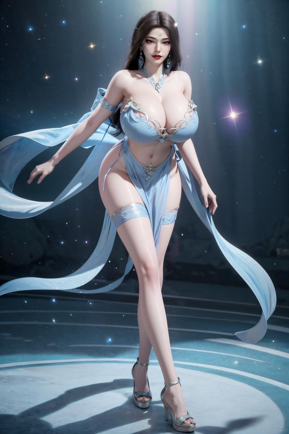 Cô Gái Anime Tạo Bởi AI - 姮娥: Vẻ Đẹp Gợi Cảm Với Đùi Cao Gót 111P