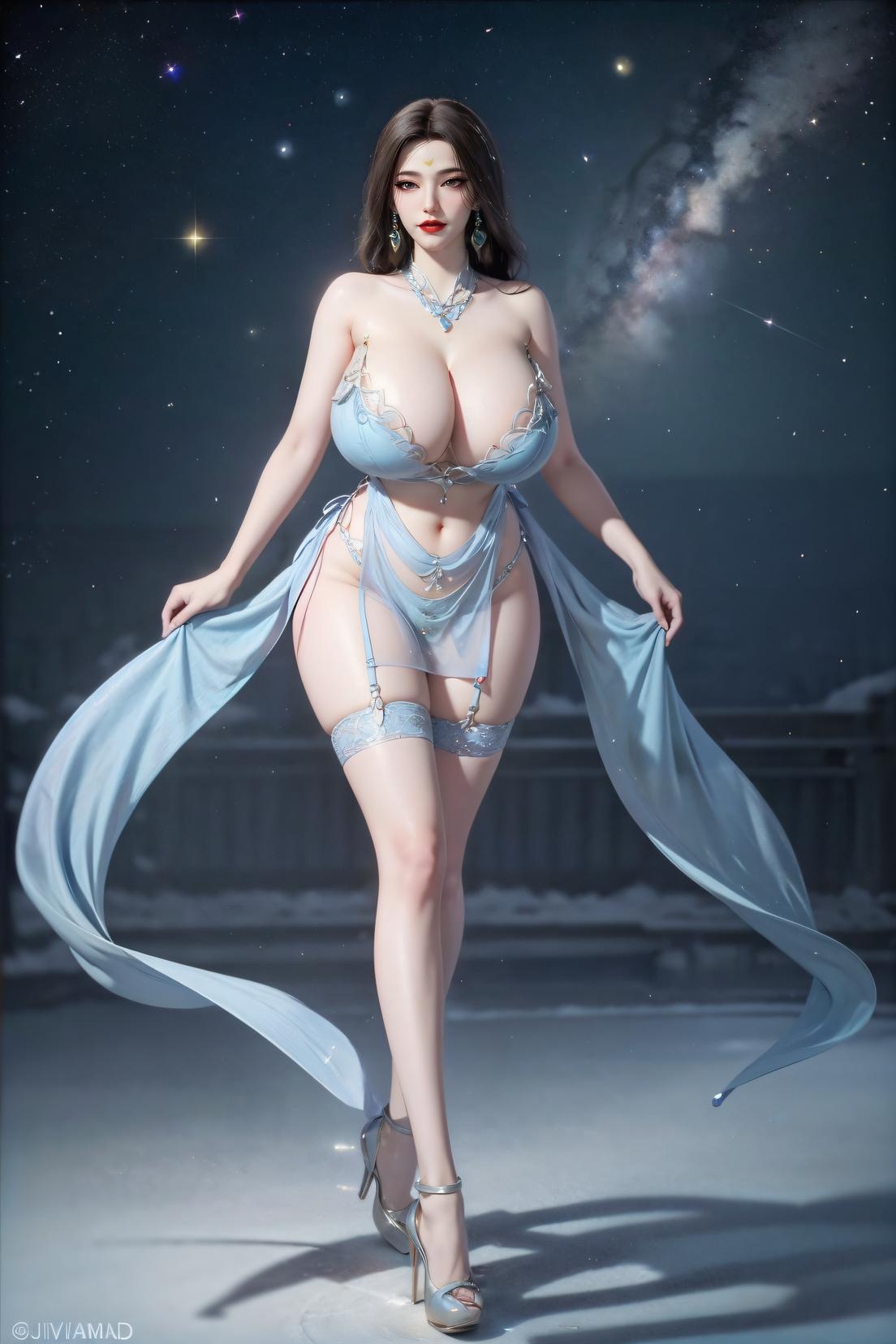Cô Gái Anime Tạo Bởi AI - 姮娥: Vẻ Đẹp Gợi Cảm Với Đùi Cao Gót 111P
