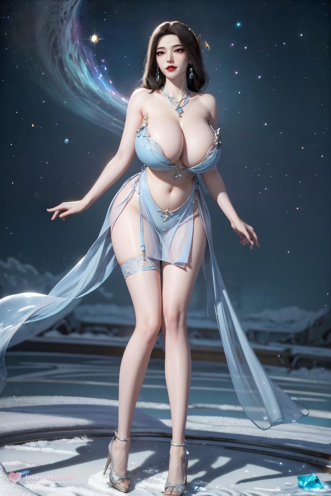 Cô Gái Anime Tạo Bởi AI - 姮娥: Vẻ Đẹp Gợi Cảm Với Đùi Cao Gót 111P